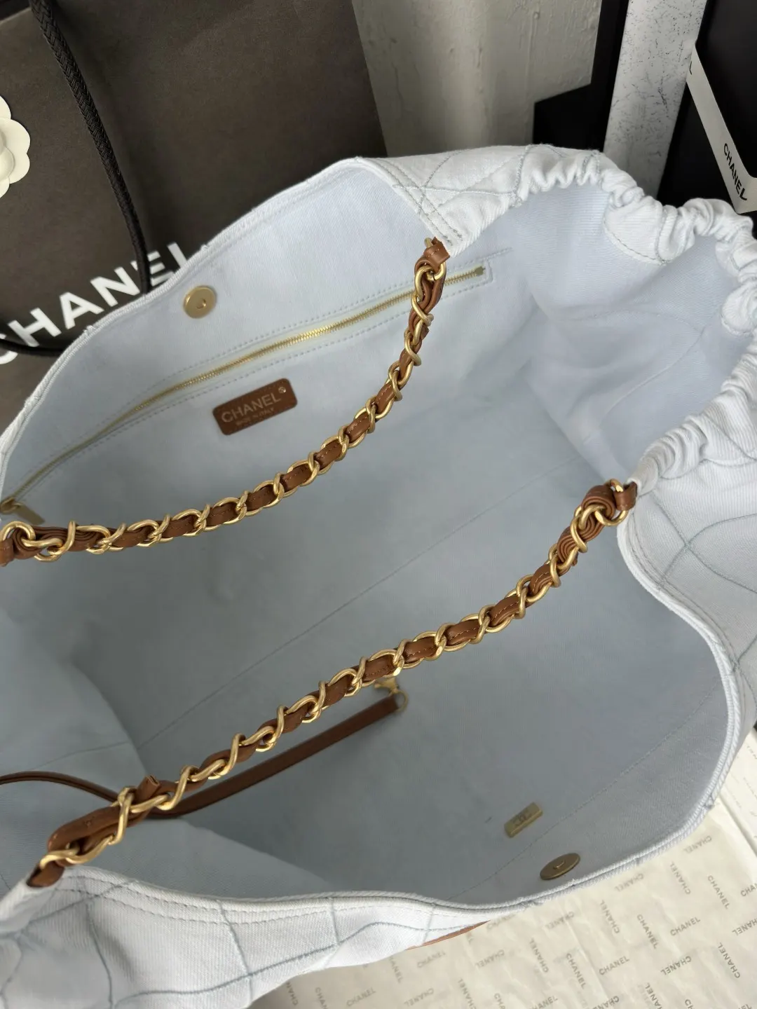 白色 奶白 帆布 托特包 大容量托特款