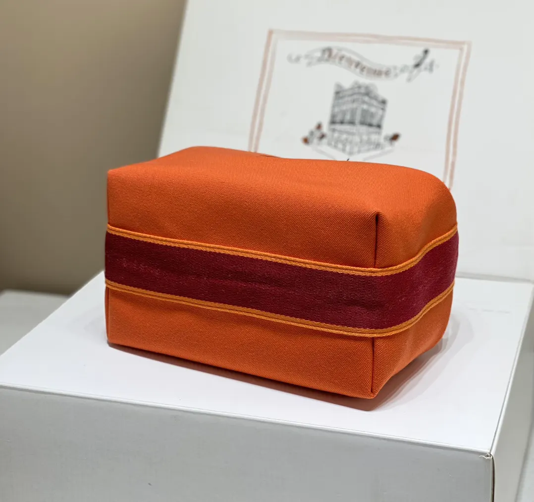 Hermes 帆布 化妆包 便携收纳款