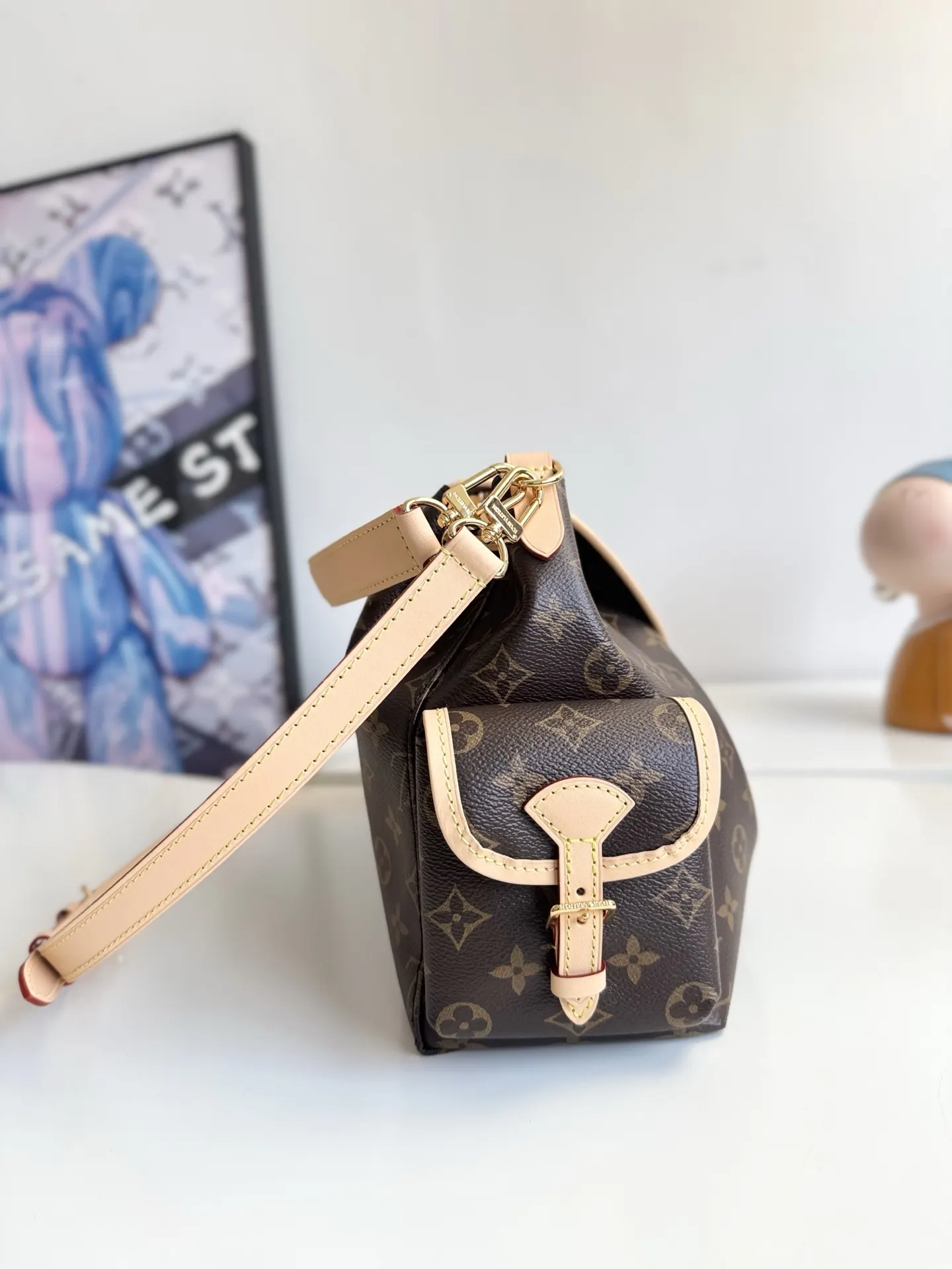 LV 帆布 双肩包 实用双肩款