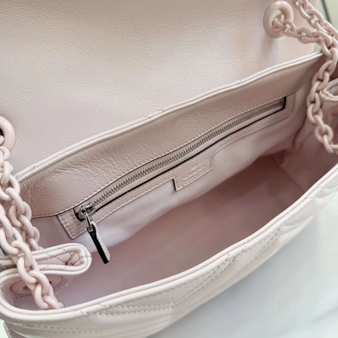 Pink Chain Bag Leather