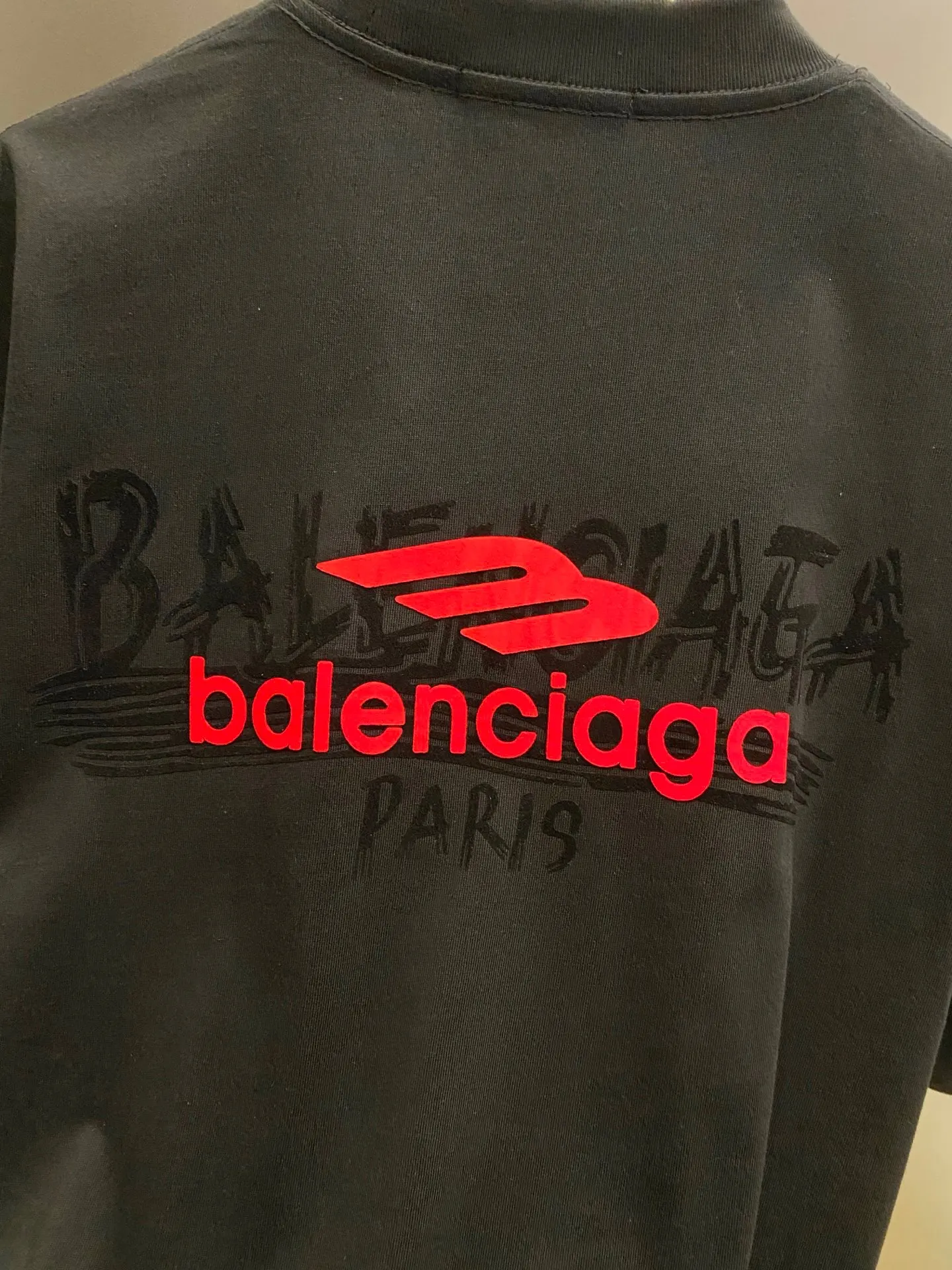 Balenciaga 红色/黑色 印花 T恤