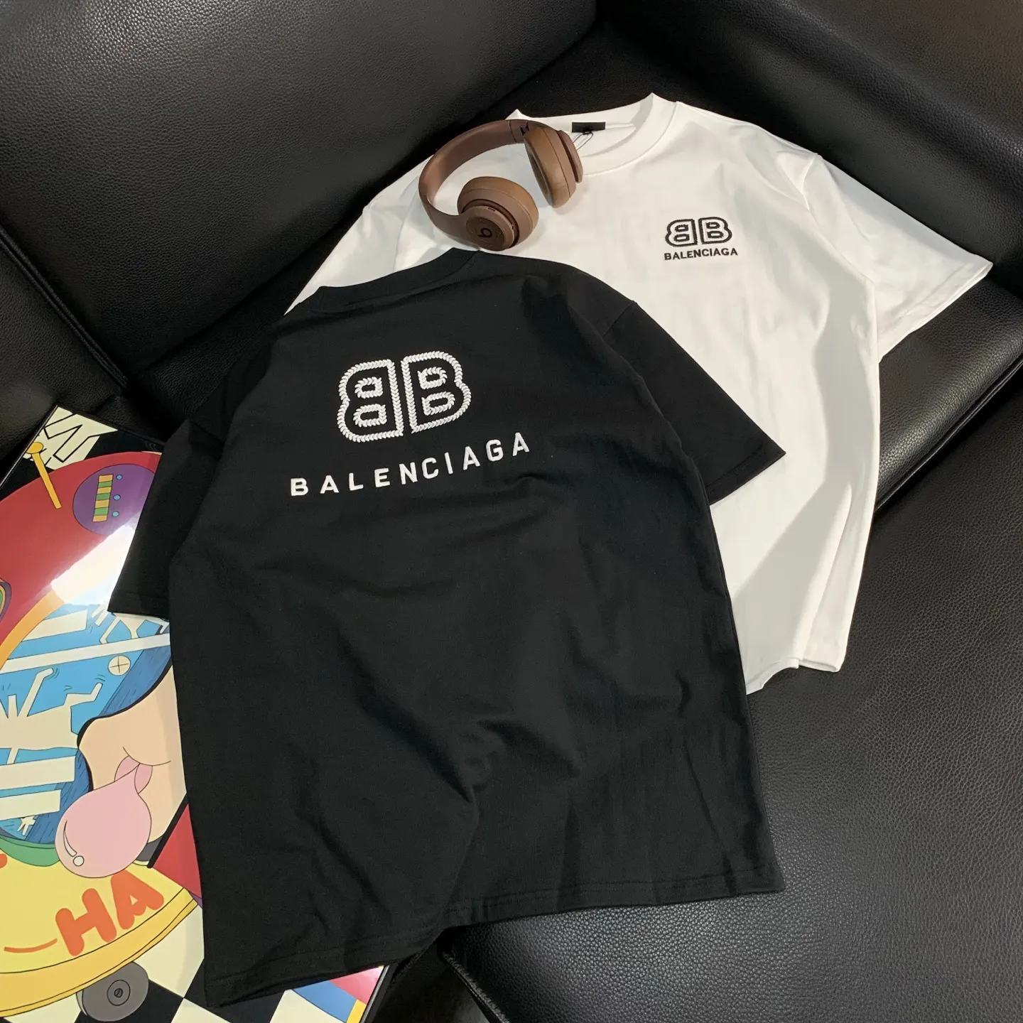 Balenciaga 黑色 纯棉 短袖T恤 宽松休闲