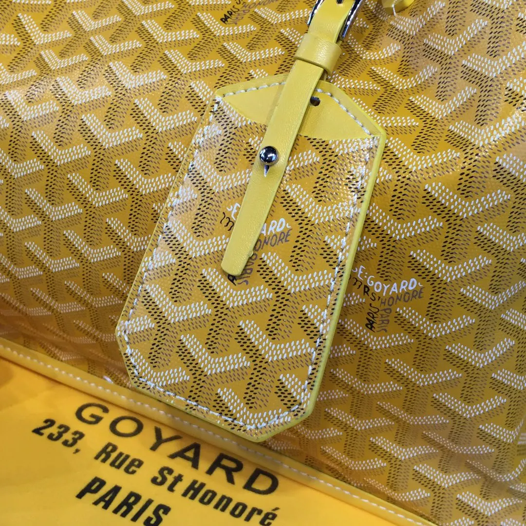 Goyard 戈雅 双面可用 充满法式优雅 订制Y字母涂鸦料 皮轻 旅行袋 大容量旅行款