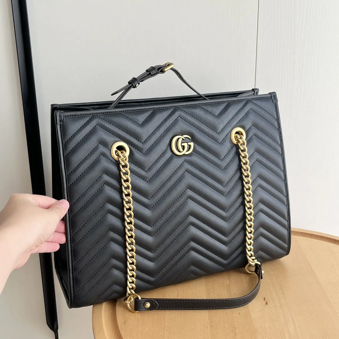 Gucci Marmont 绗缝皮革链条包 单肩斜挎