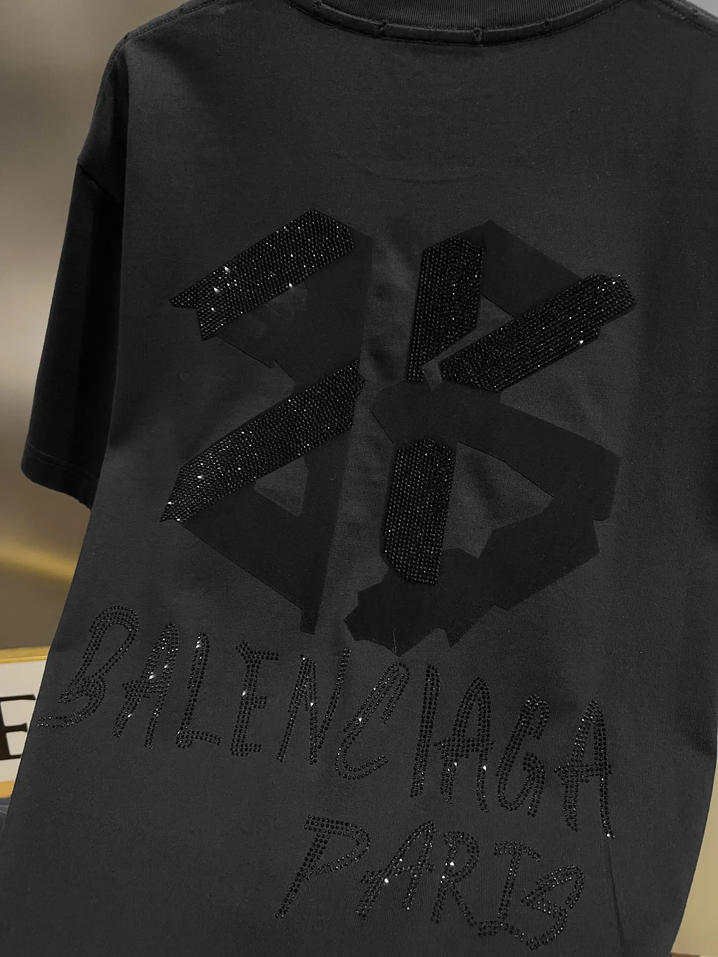 Balenciaga Black Logo Short Sleeve T-Shirt Loose