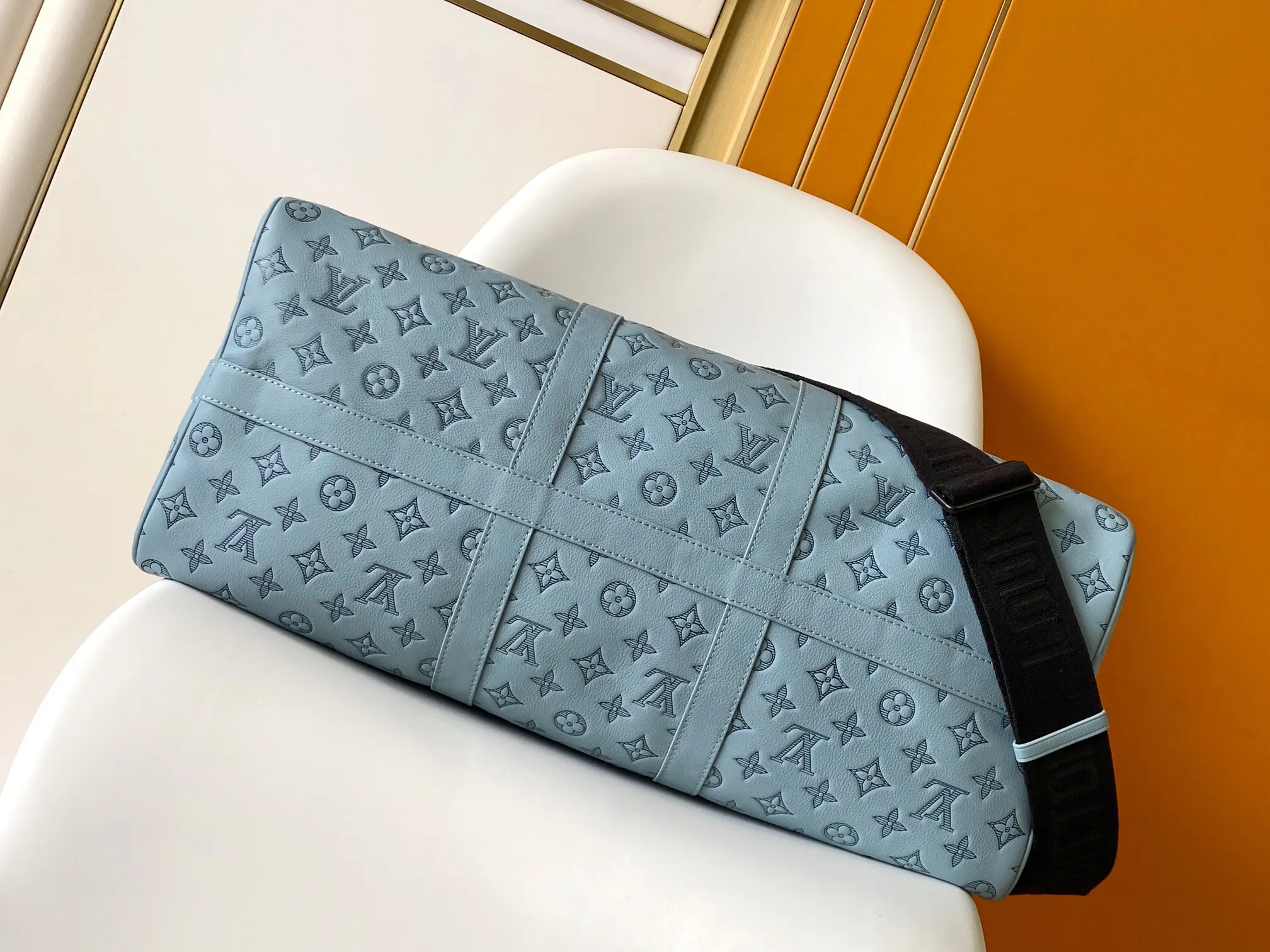 Keepall 黑色 蓝色 小牛皮 旅行包 大容量旅行款