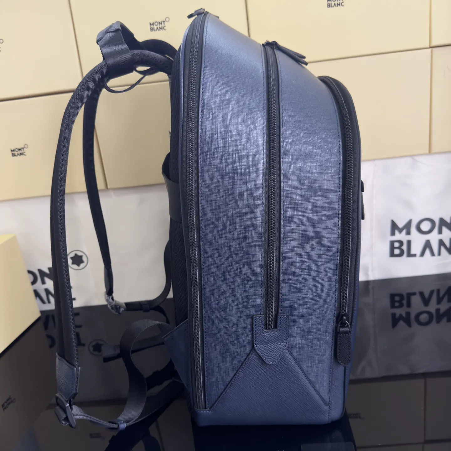 Blue Backpack Leather