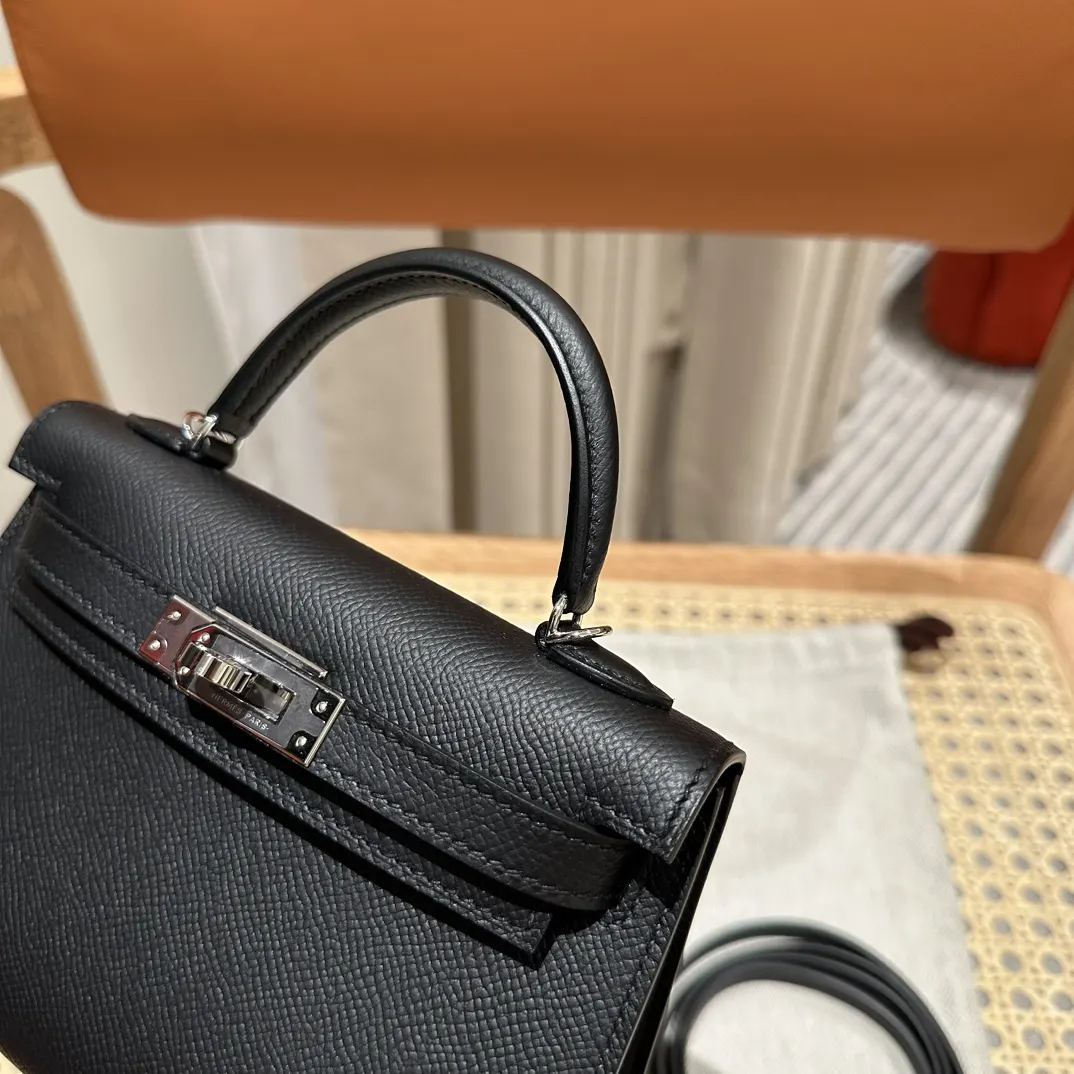 Hermès Kelly Mini Black Epsom Crossbody Bag