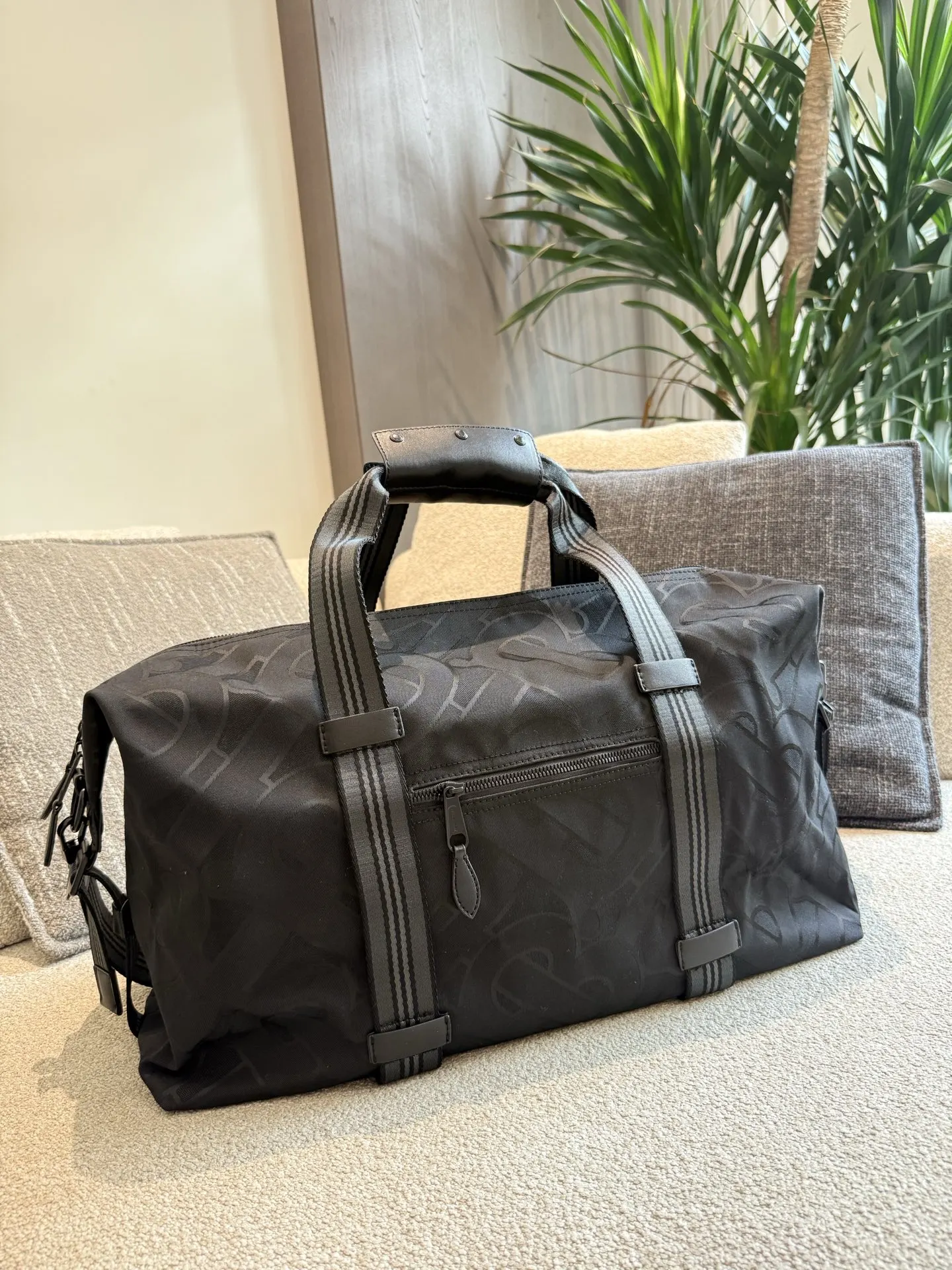 Burberry 黑色 牛皮 旅行袋 大容量旅行款