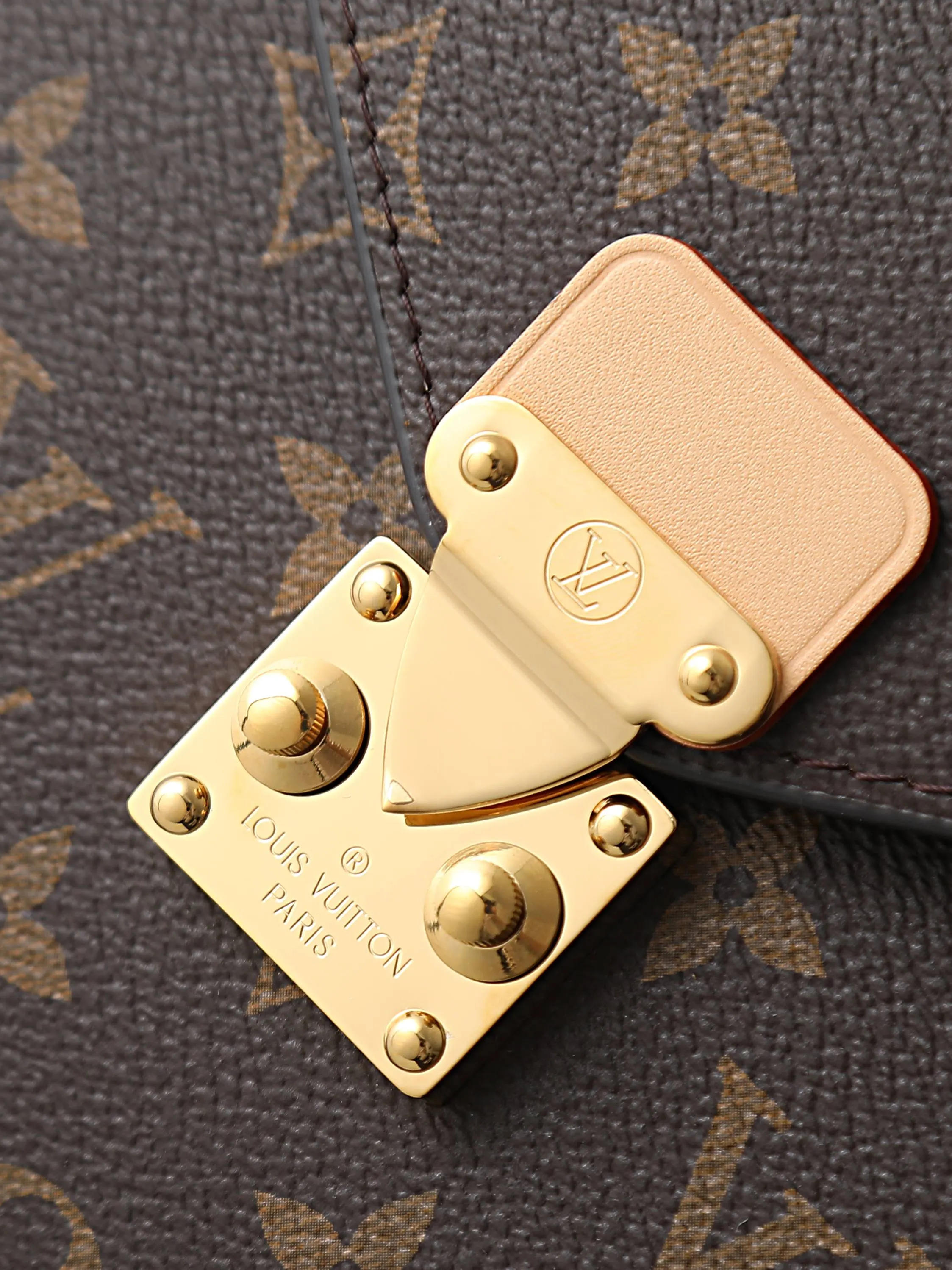 Louis Vuitton Brown Monogram Clutch Bag Canvas