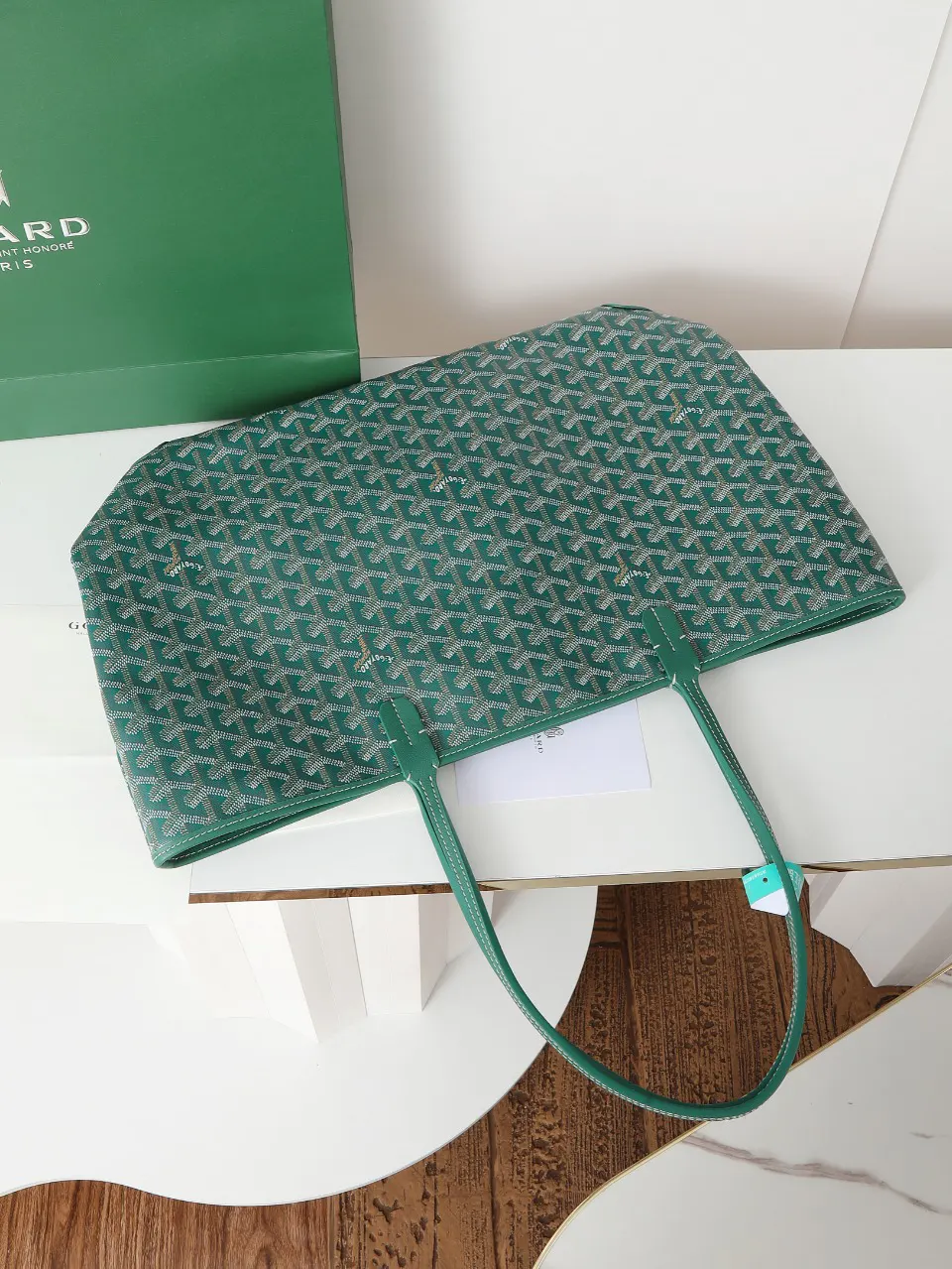 Goyard Green Tote Bag