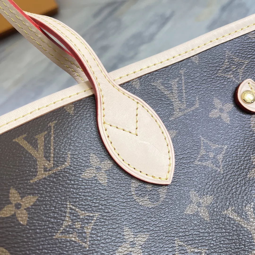 LV Neverfull 老花 金色 牛皮 手拿包 精致手拿款