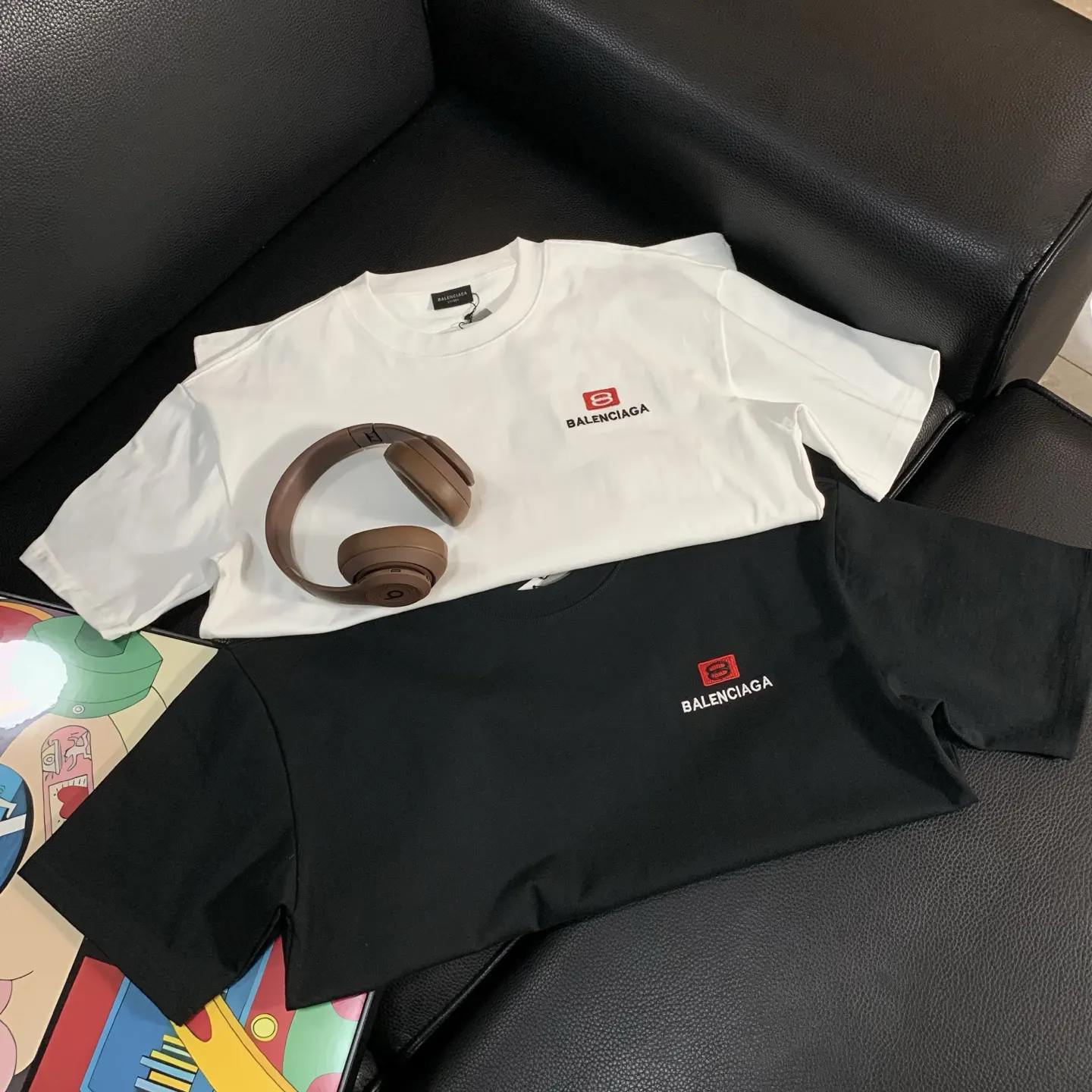 Balenciaga Black Cotton Short Sleeve T-Shirt Loose