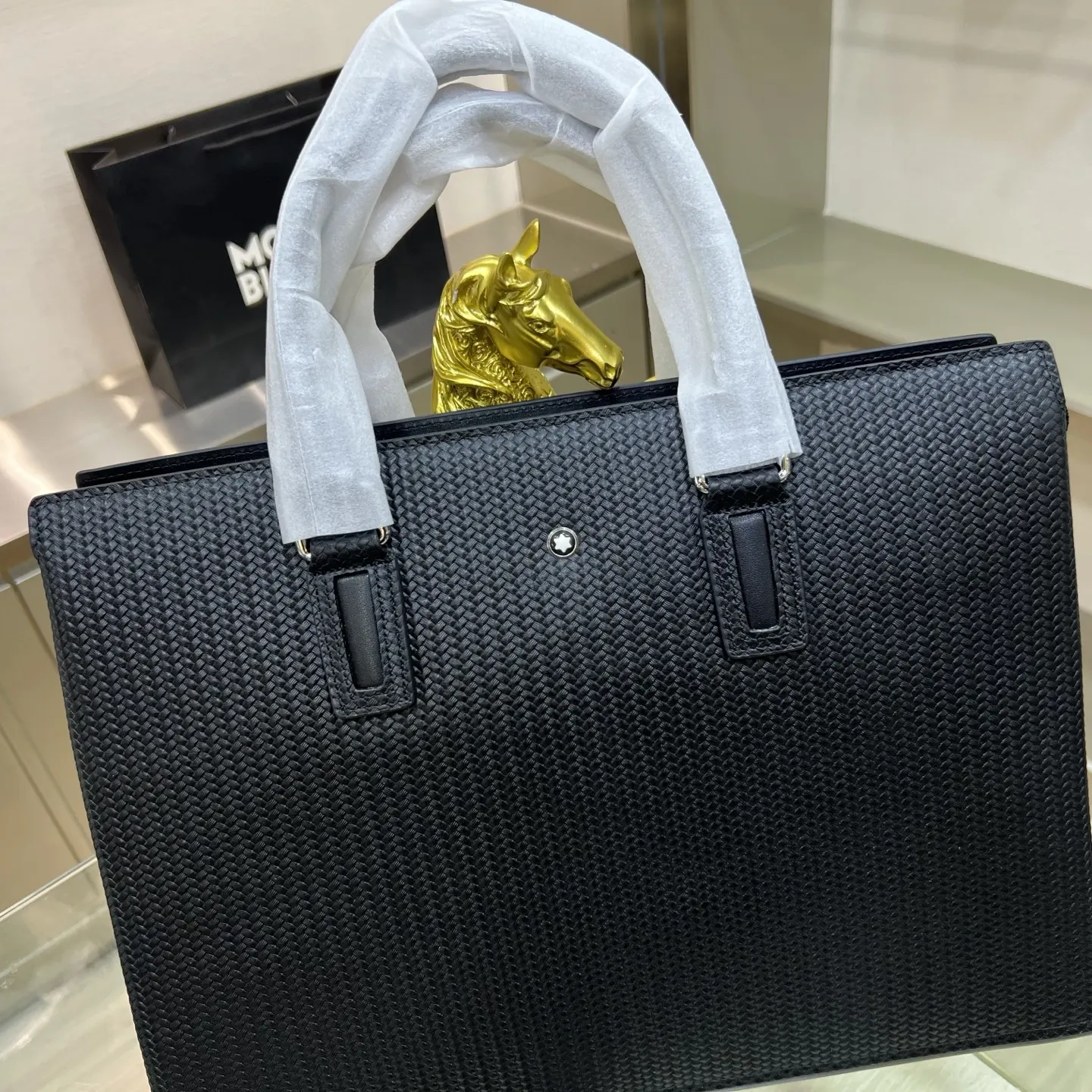 黑色 牛皮 MONTBLANC 万宝龙 黑 收納包 旅行收納款