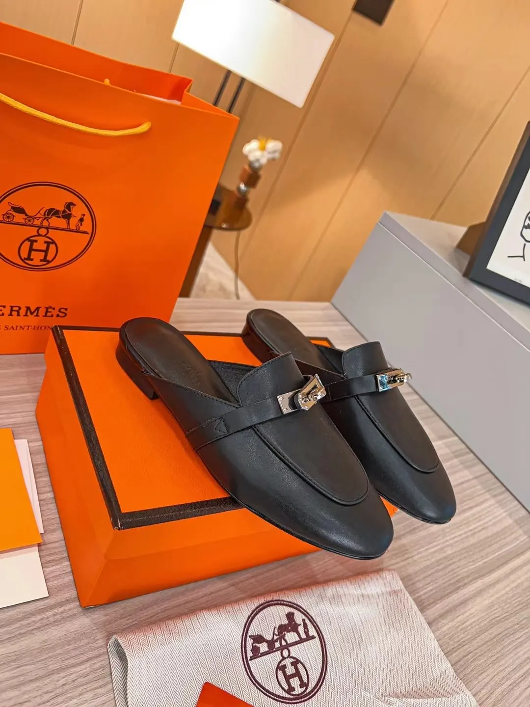 Hermès 小牛皮 拖鞋 凉鞋