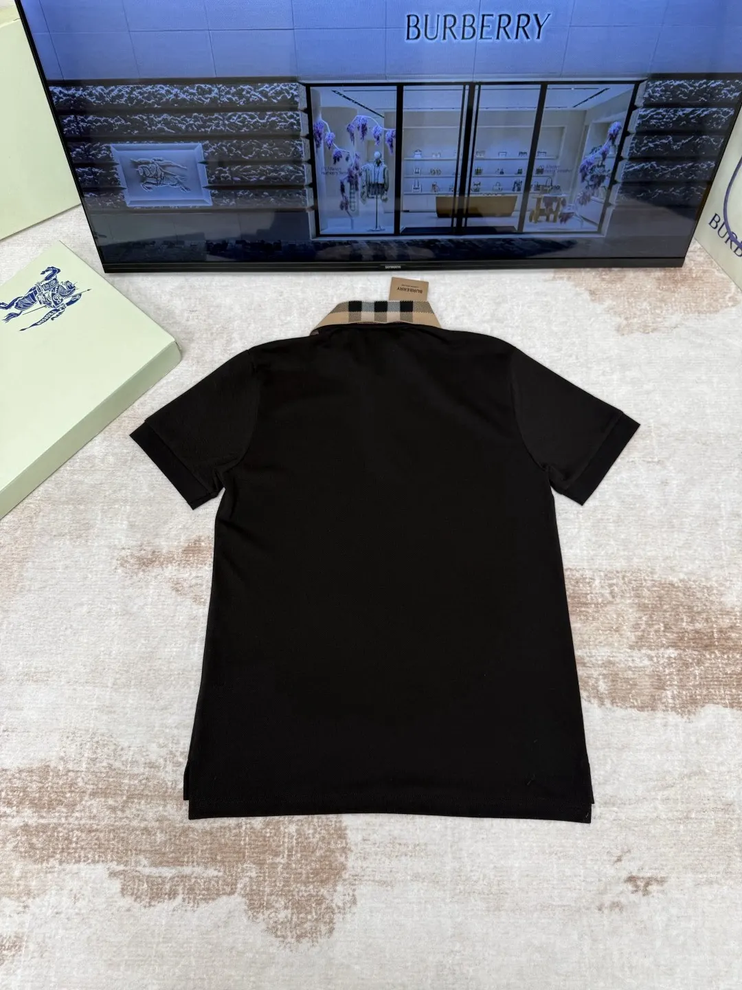 Burberry 黑色 提花 格纹 针织衫 质感针织款