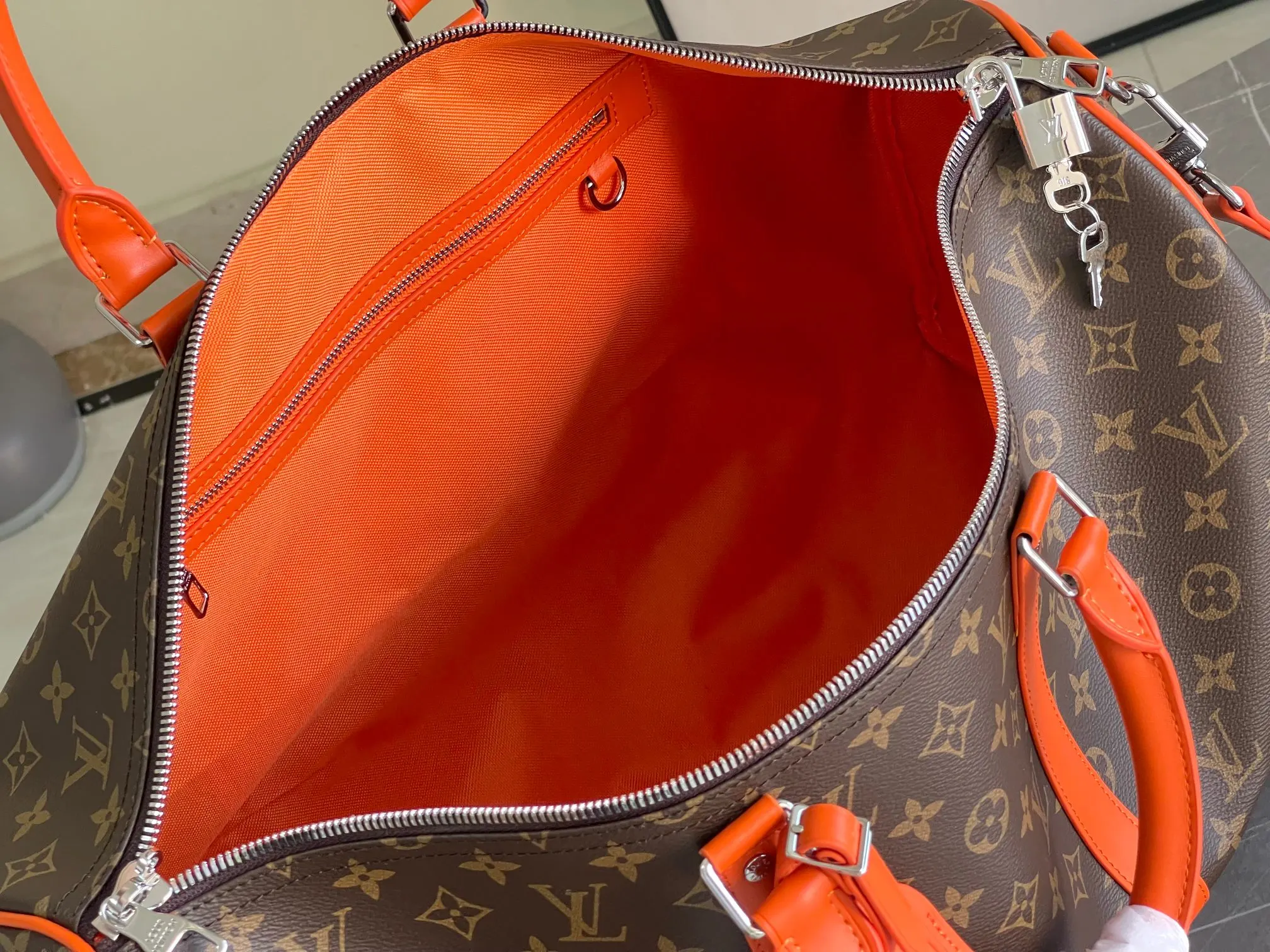 Keepall 金色 牛皮 旅行袋 大容量旅行款
