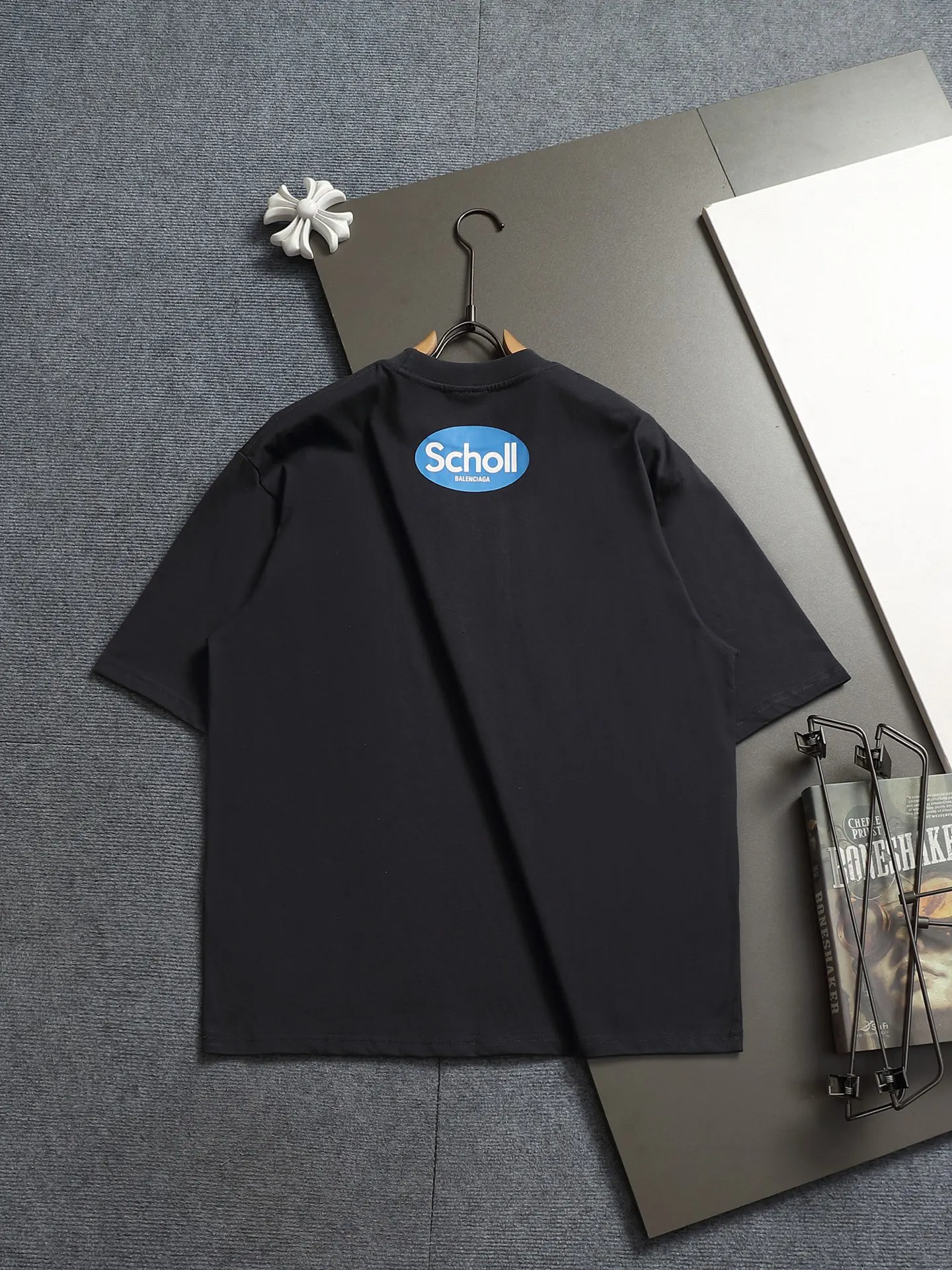 Balenciaga Black Logo Short Sleeve T-Shirt Street Casual