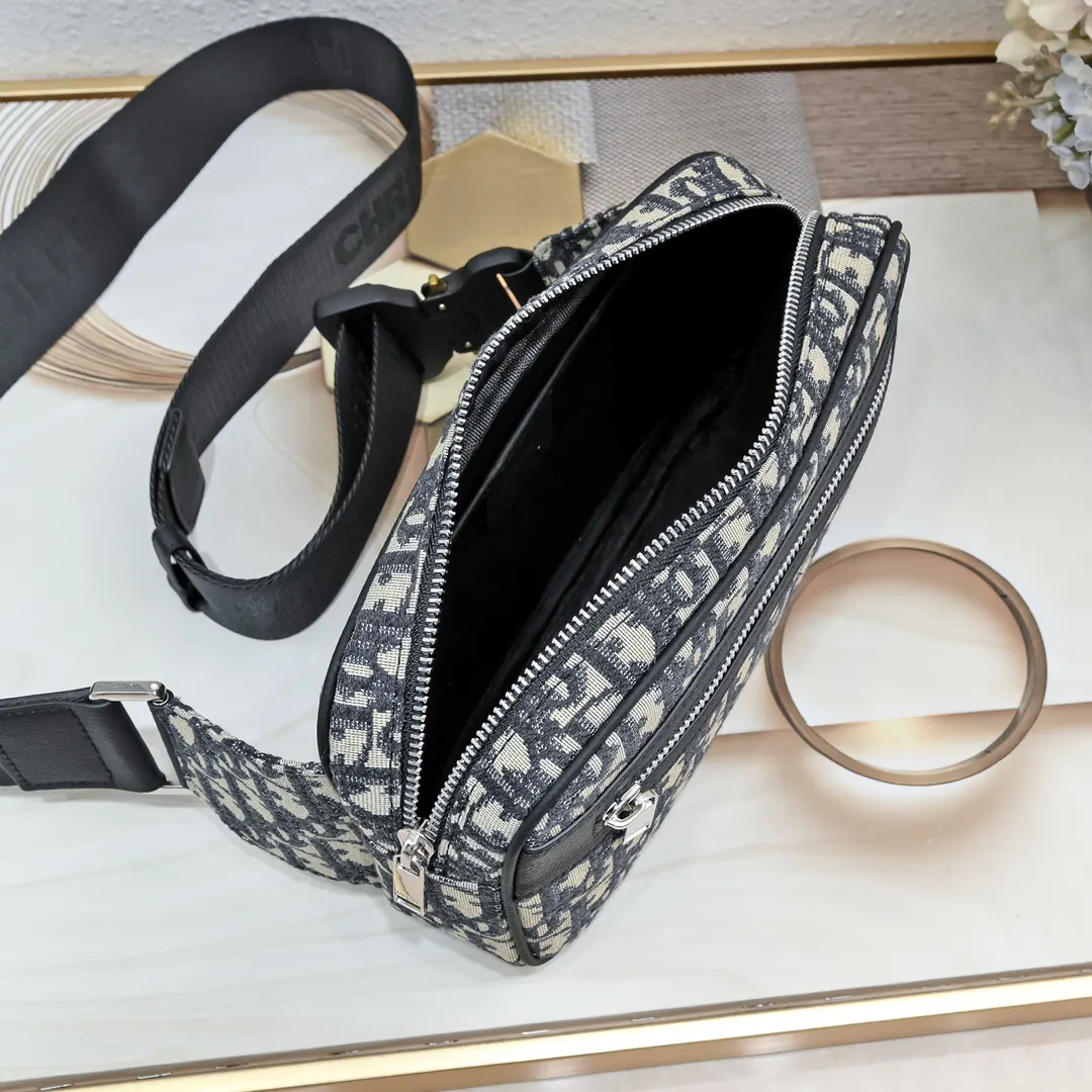 Black Beige Belt Bag Casual Leather Image 9 Black Beige Belt Bag Casual Leather Image 9