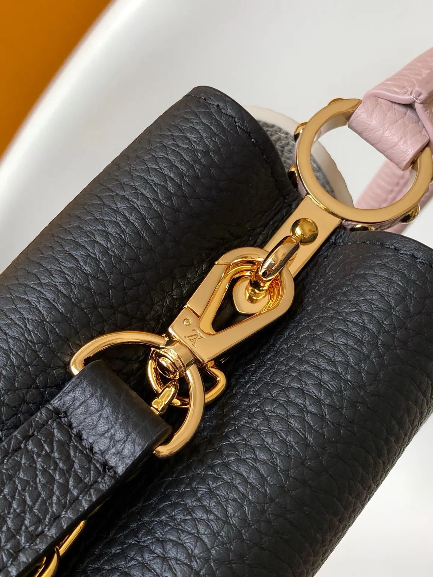 Louis Vuitton Black Chain Bag Leather