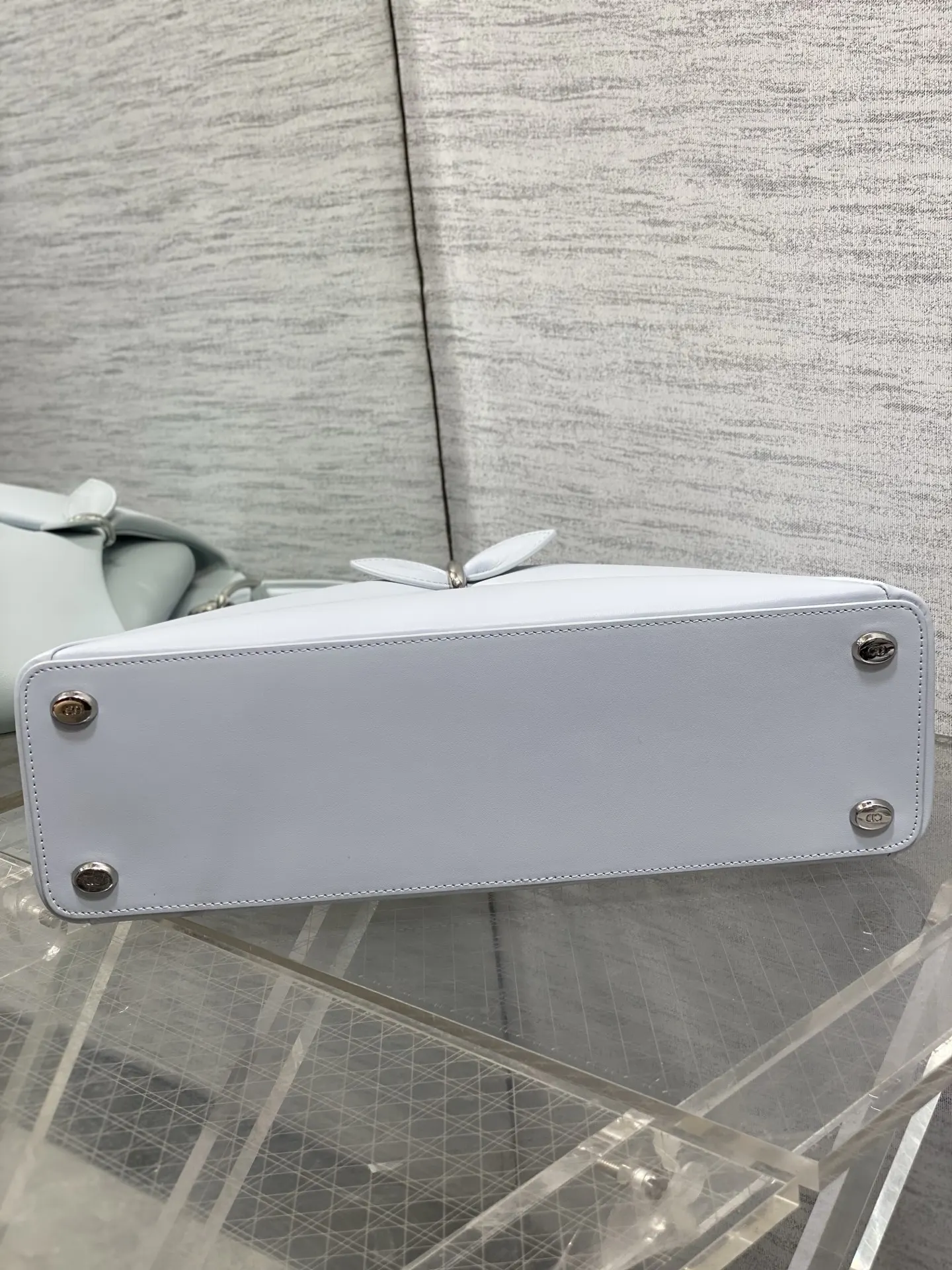 Dior Lady Dior 灰色手提斜挎包 格纹款