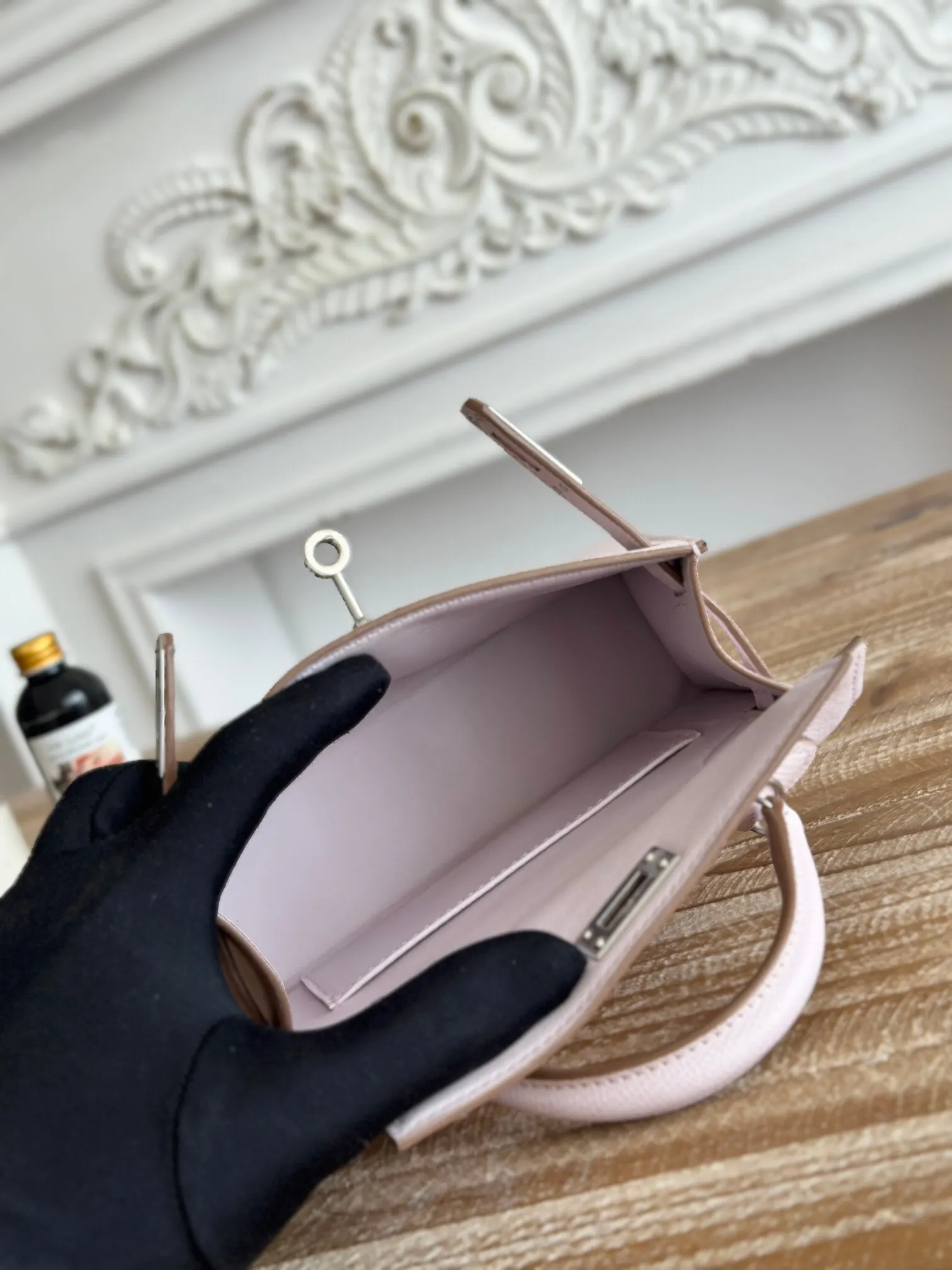 Hermès Kelly 梦幻粉紫 Epsom掌纹牛皮 斜挎包 19cm