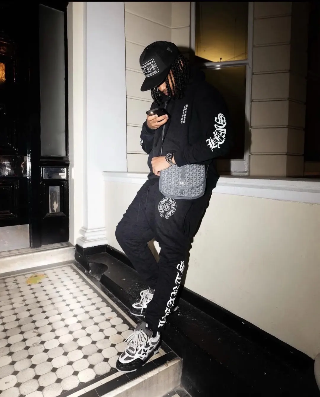 Chrome Hearts Black Print Pants Loose Casual Style Image 6 Chrome Hearts Black Print Pants Loose Casual Style Image 6