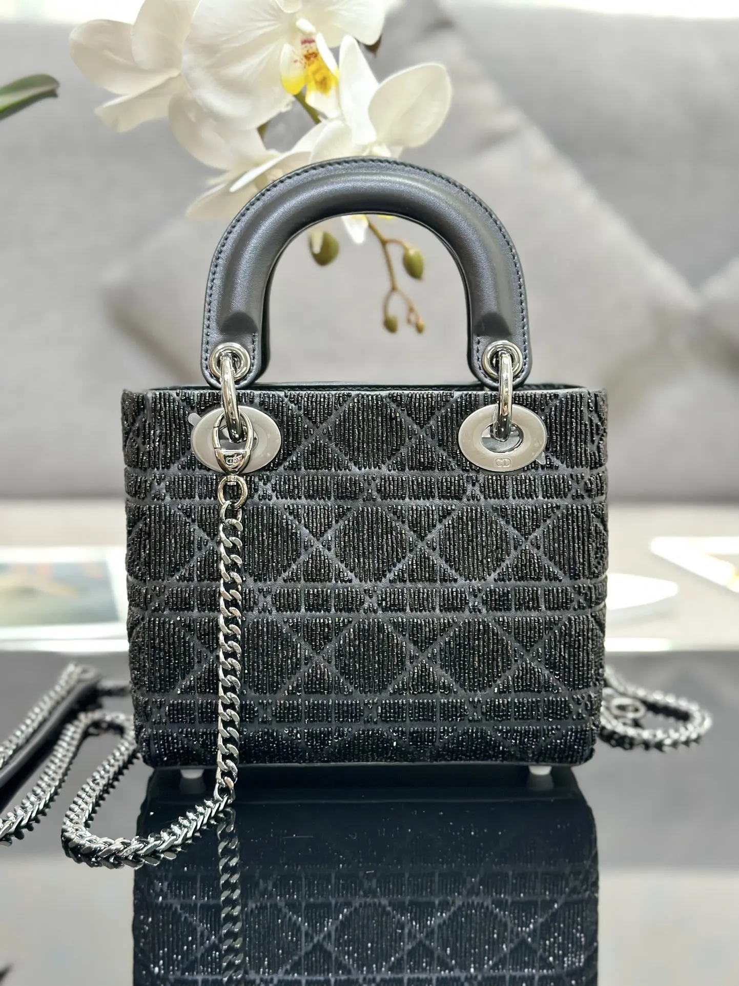 Dior Lady 白色 羊皮 收納包 旅行收納款