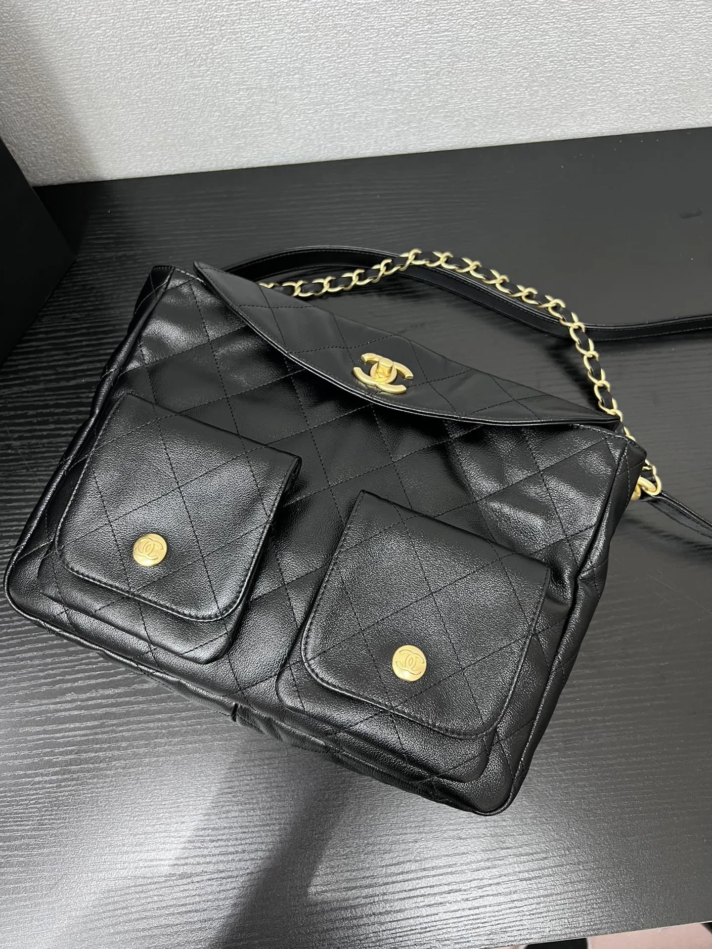 Chanel Cowhide Hobo Underarm Bag One Shoulder Back