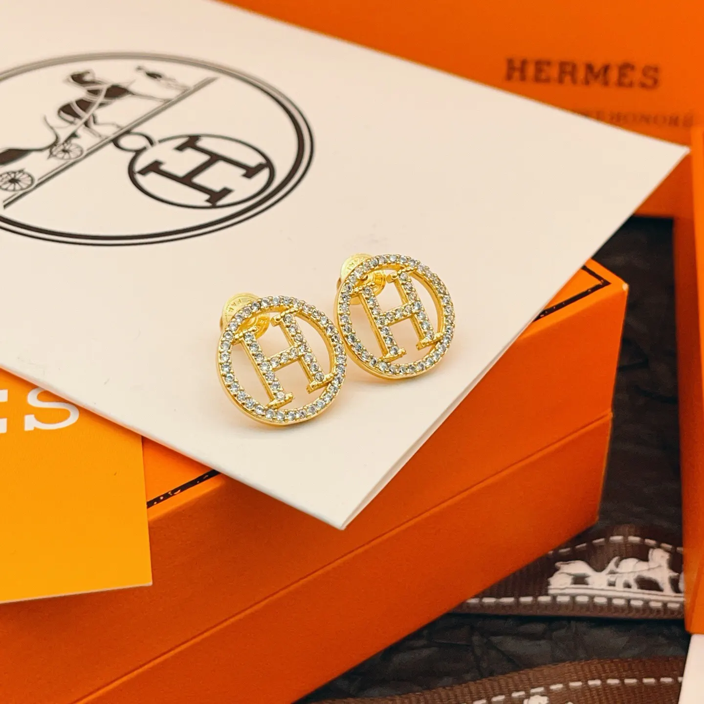 Hermès 金色 配饰 精致配饰 耳饰