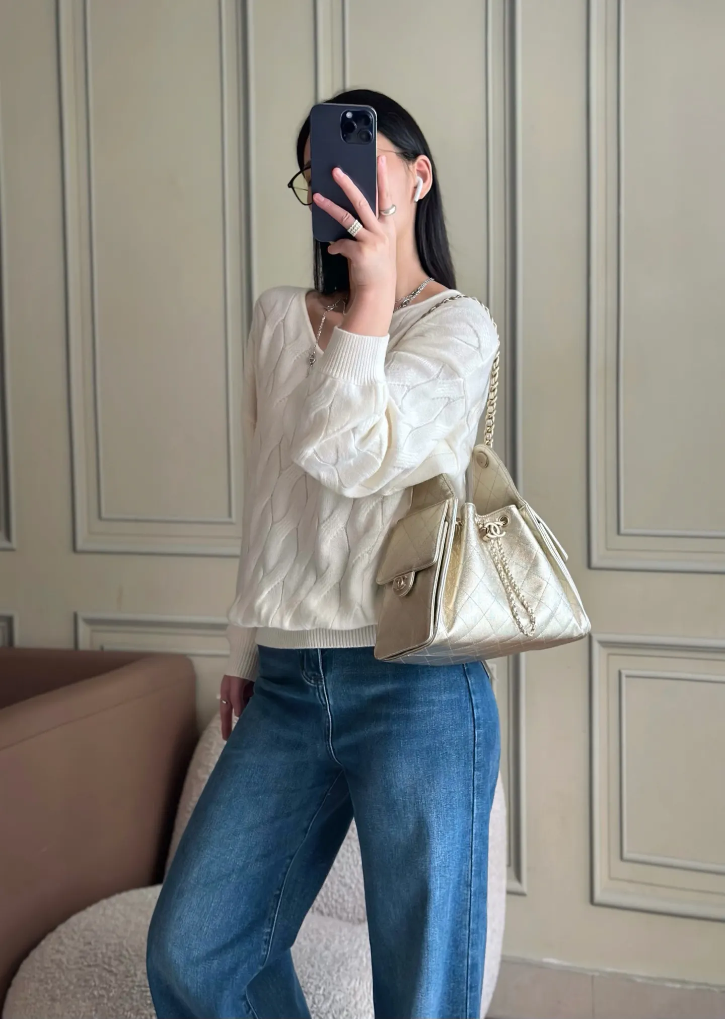 CHANEL Hobo 牛皮 腋下包 復古腋下背款