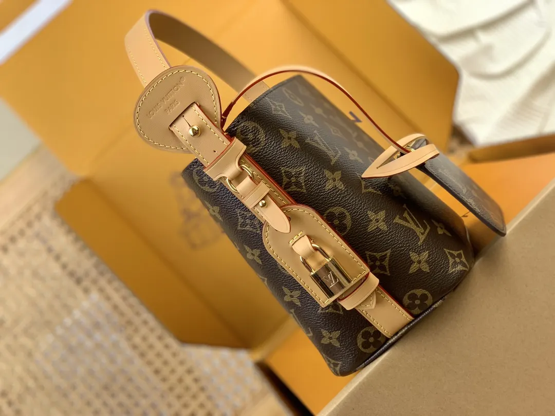 Monogram Bucket Bag Casual Canvas