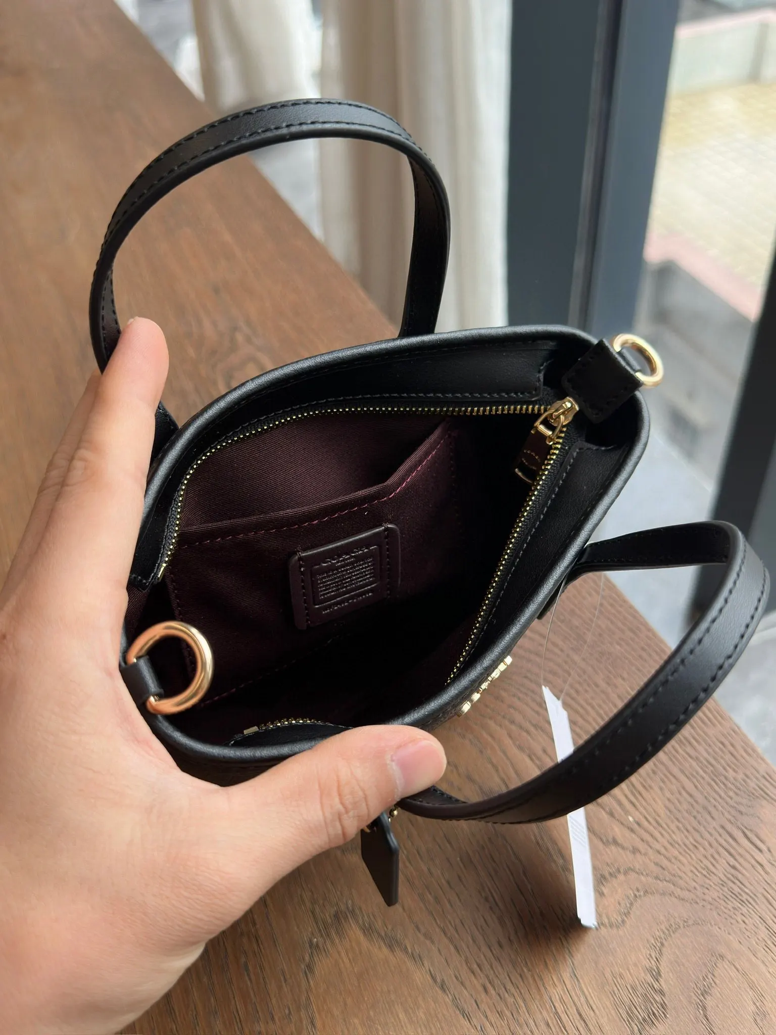 Coach Mini购物袋 City迷你拉链 托特包 大容量托特款