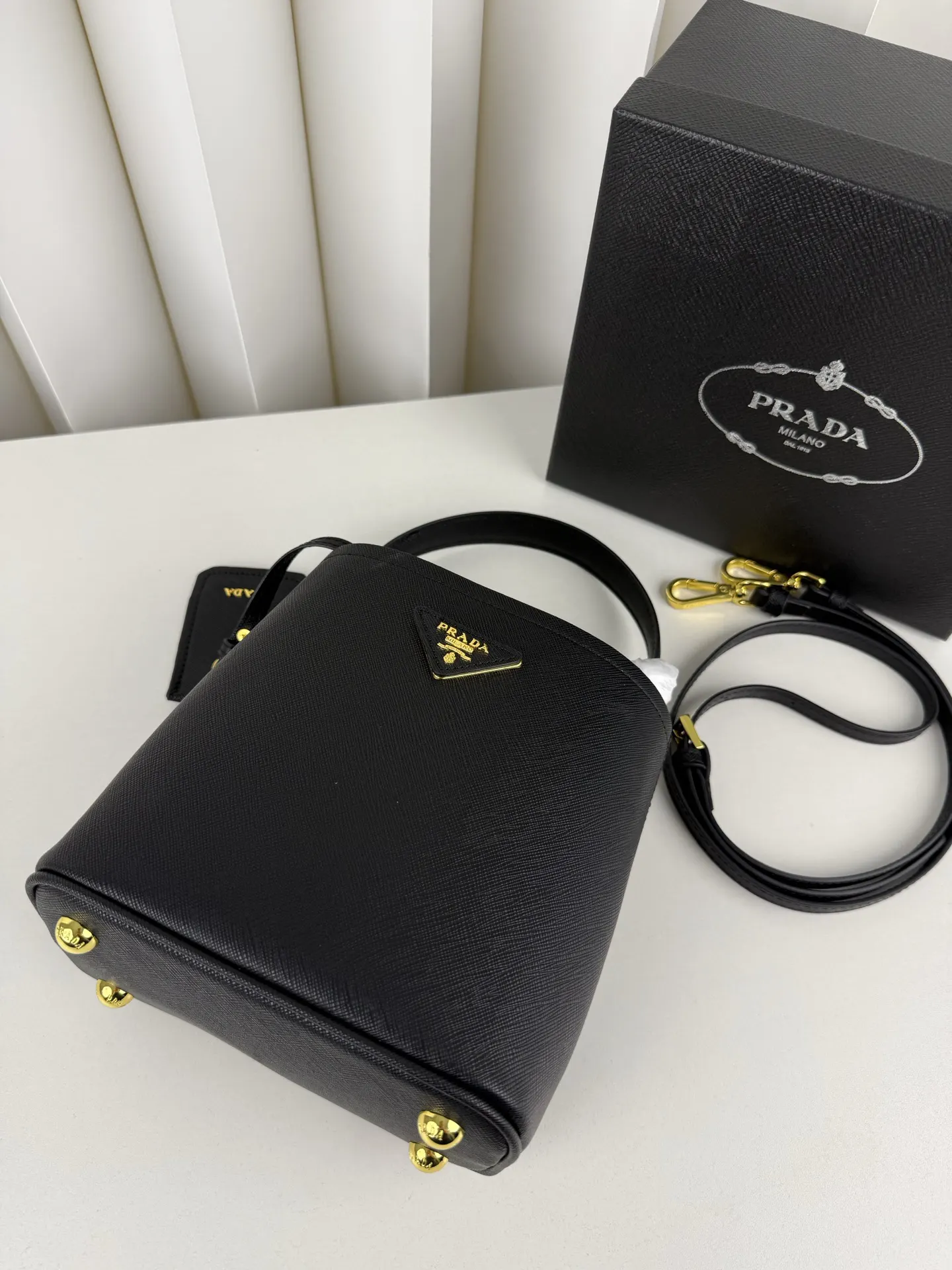 拼色 牛皮 Double Saffiano 拼色 水桶包 休闲水桶款