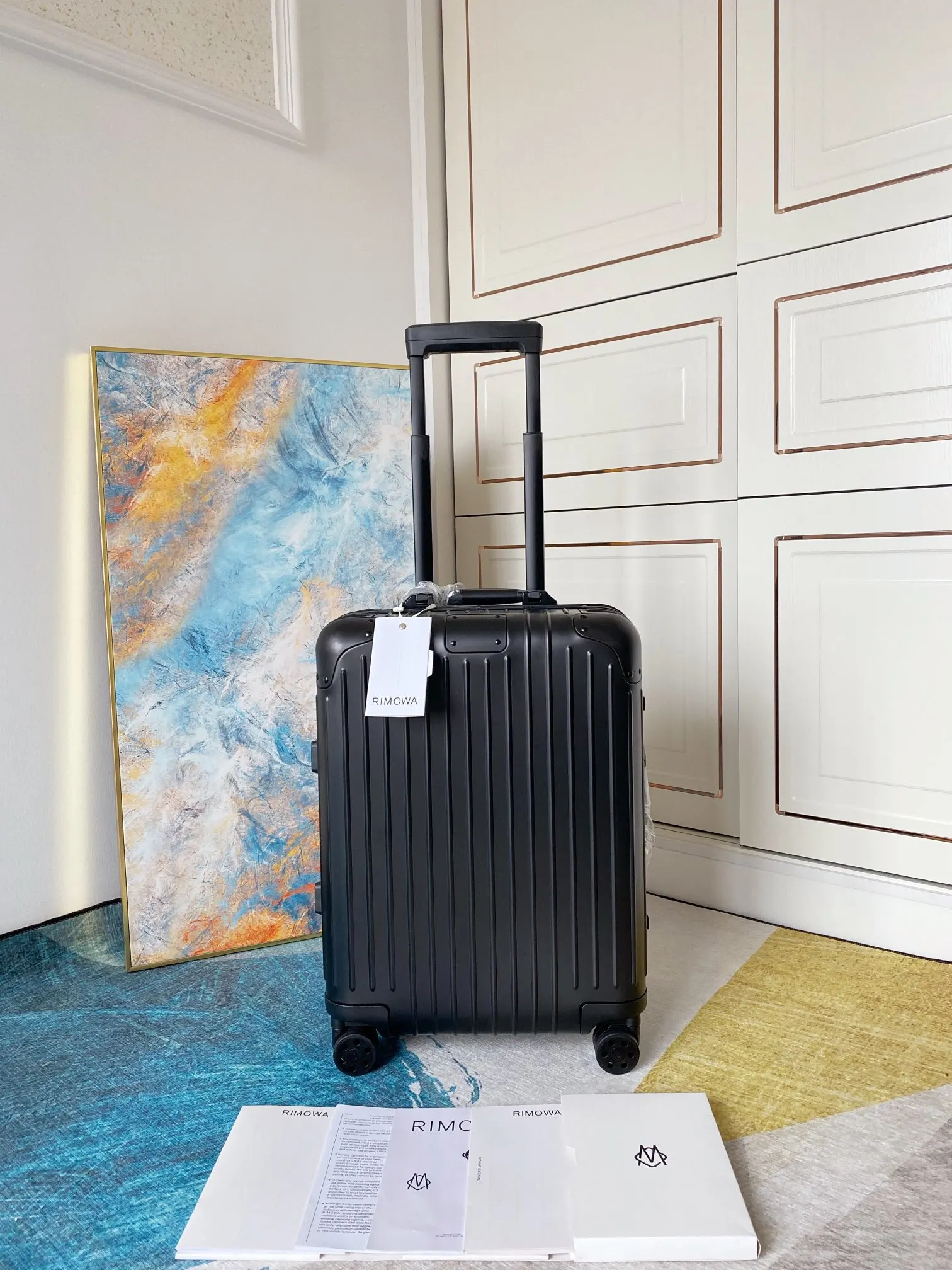 Black Blue Suitcase Travel Lightweight