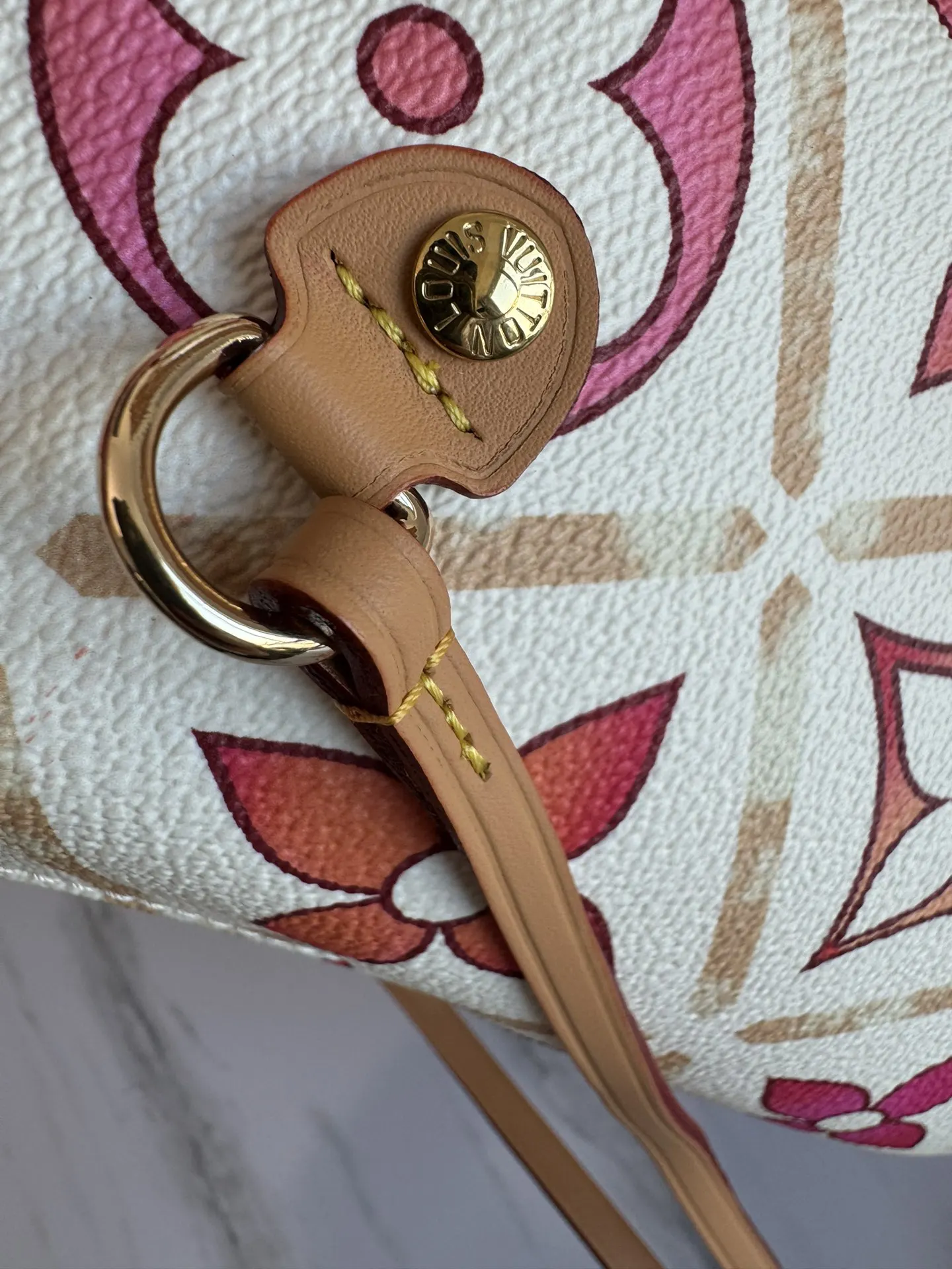 LV Neverfull 蓝色 红色 帆布 托特包 大容量托特款