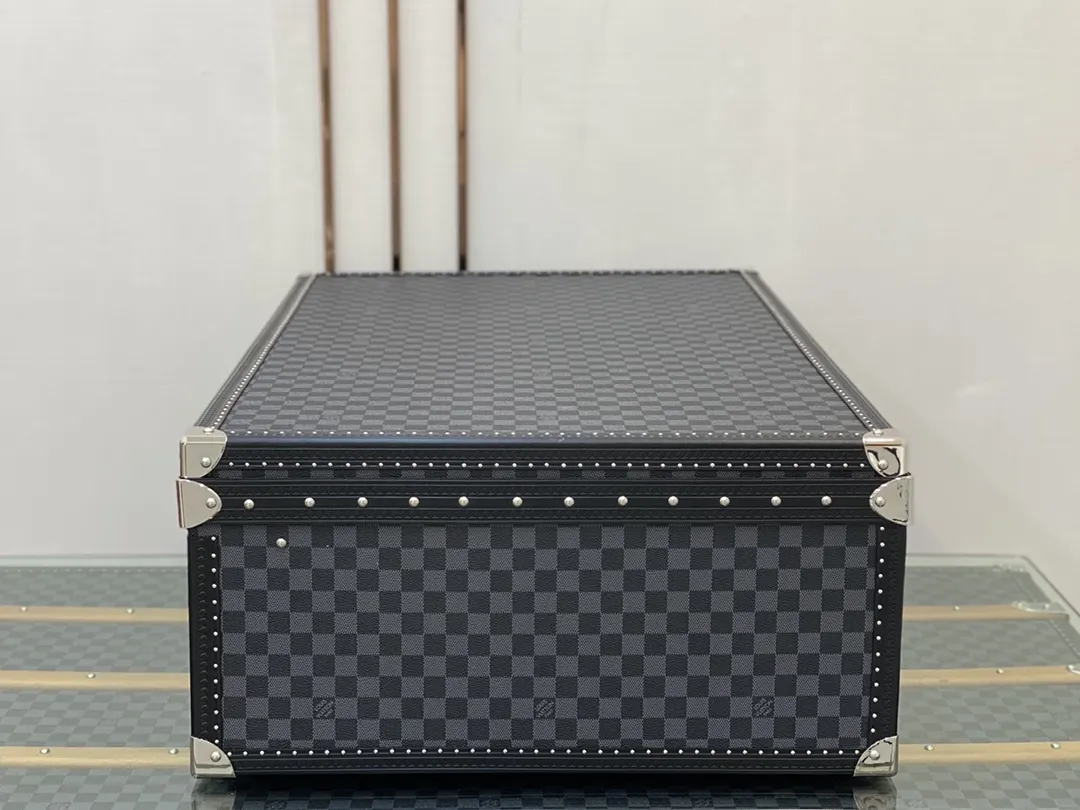 LV 金色 帆布 硬箱 纯铜五金 硬箱 著名的Alz 行李箱 旅行拉杆款 輕便出行款