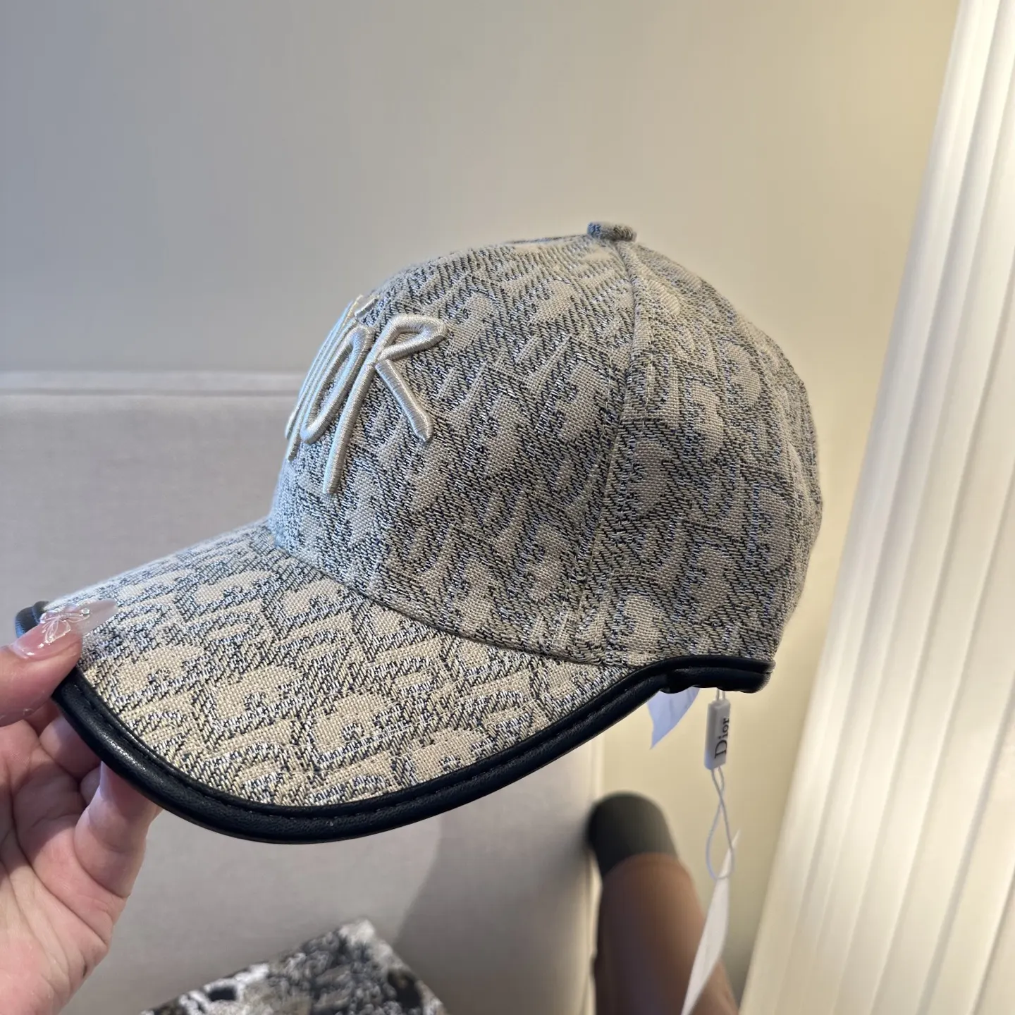 Dior Oblique 黑色/灰色 印花 拖鞋
