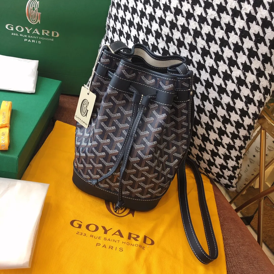 Goyard 老花 蓝色 帆布 水桶包 休闲水桶款