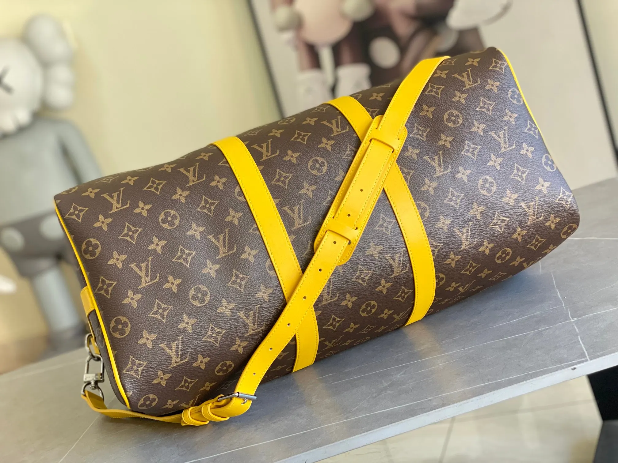 Keepall 金色 牛皮 旅行袋 大容量旅行款