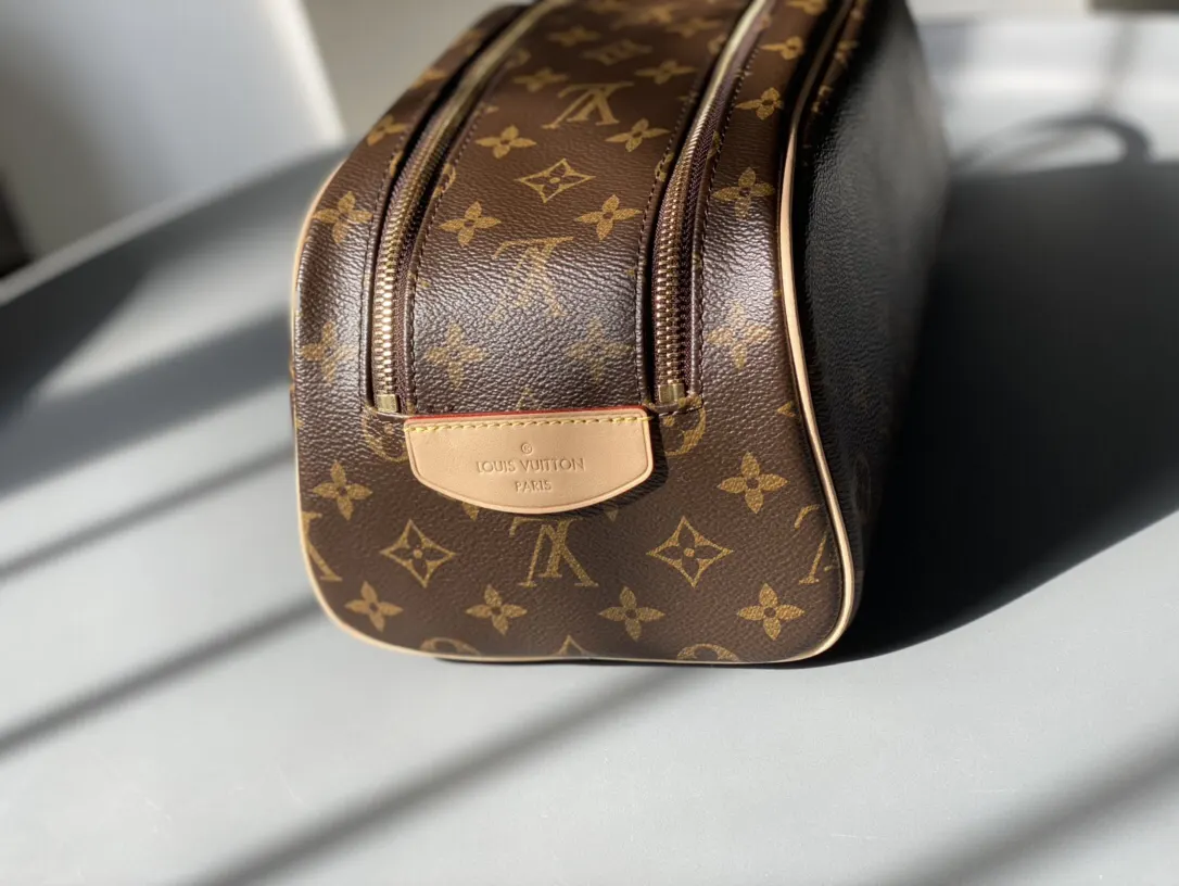 Gold Monogram Organizer Pouch Travel Canvas