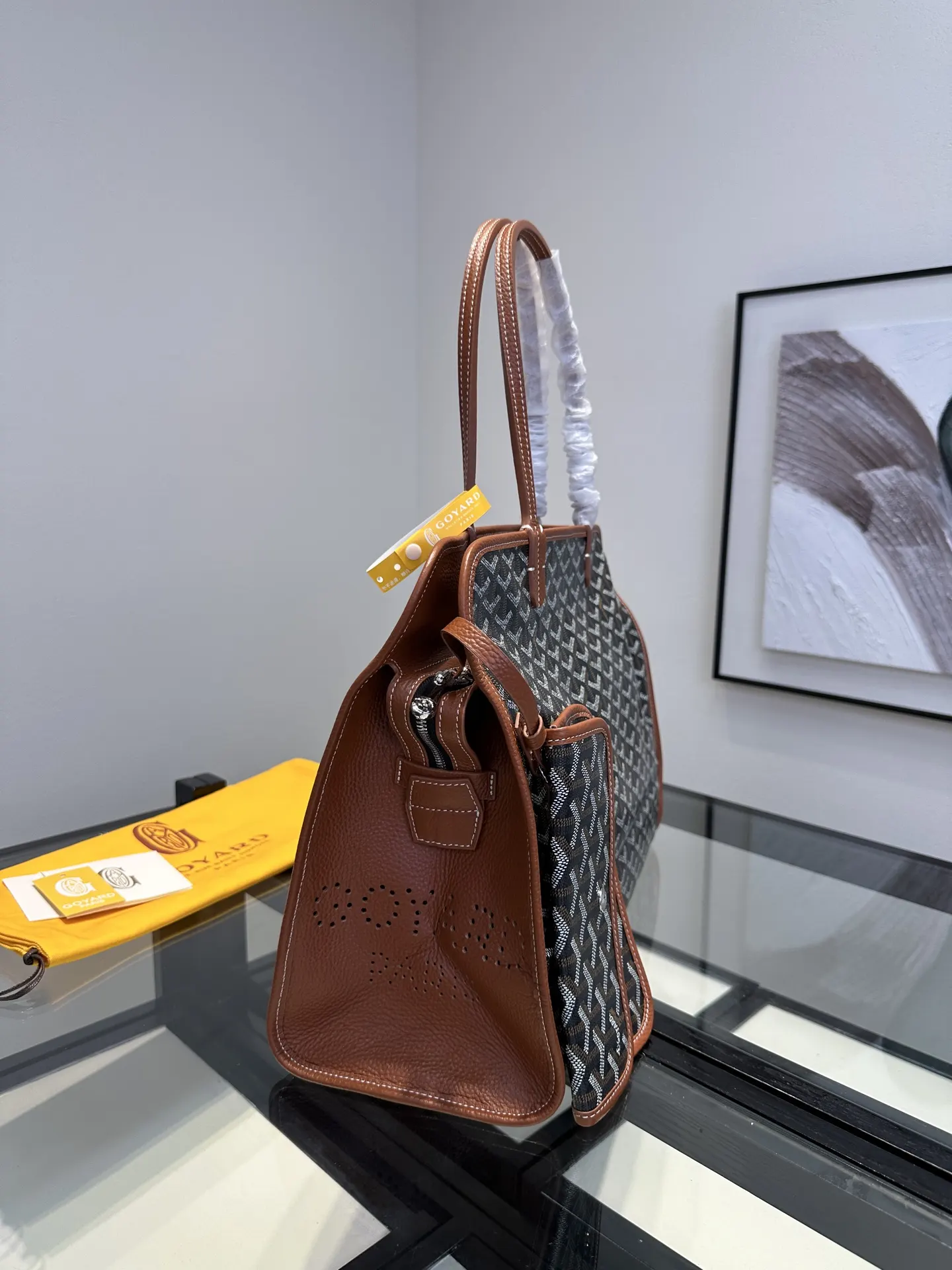 Goyard 棕色 皮革 收纳包 旅行收纳款