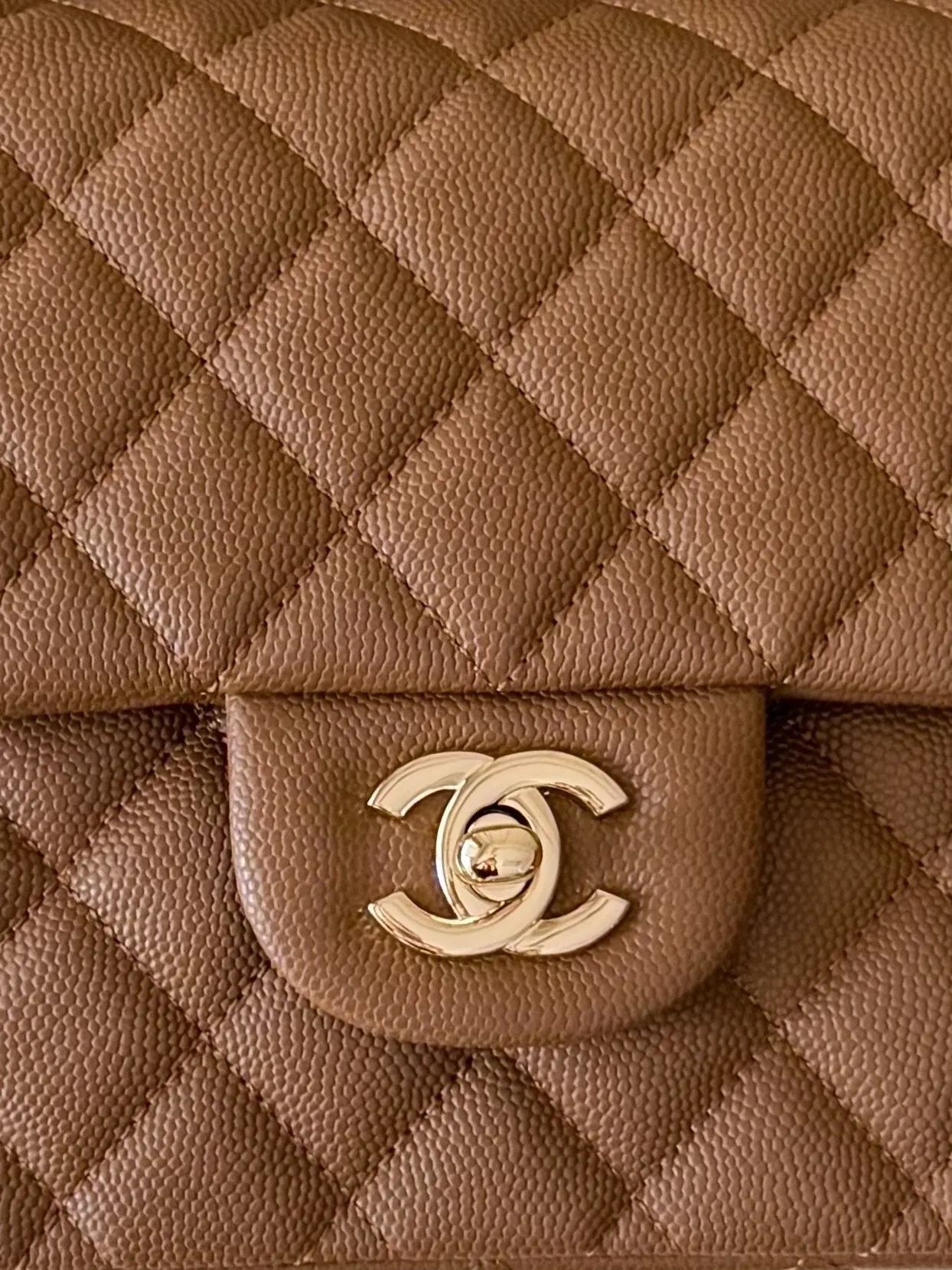 Chanel Brown Leather Quilted Crossbody Bag
