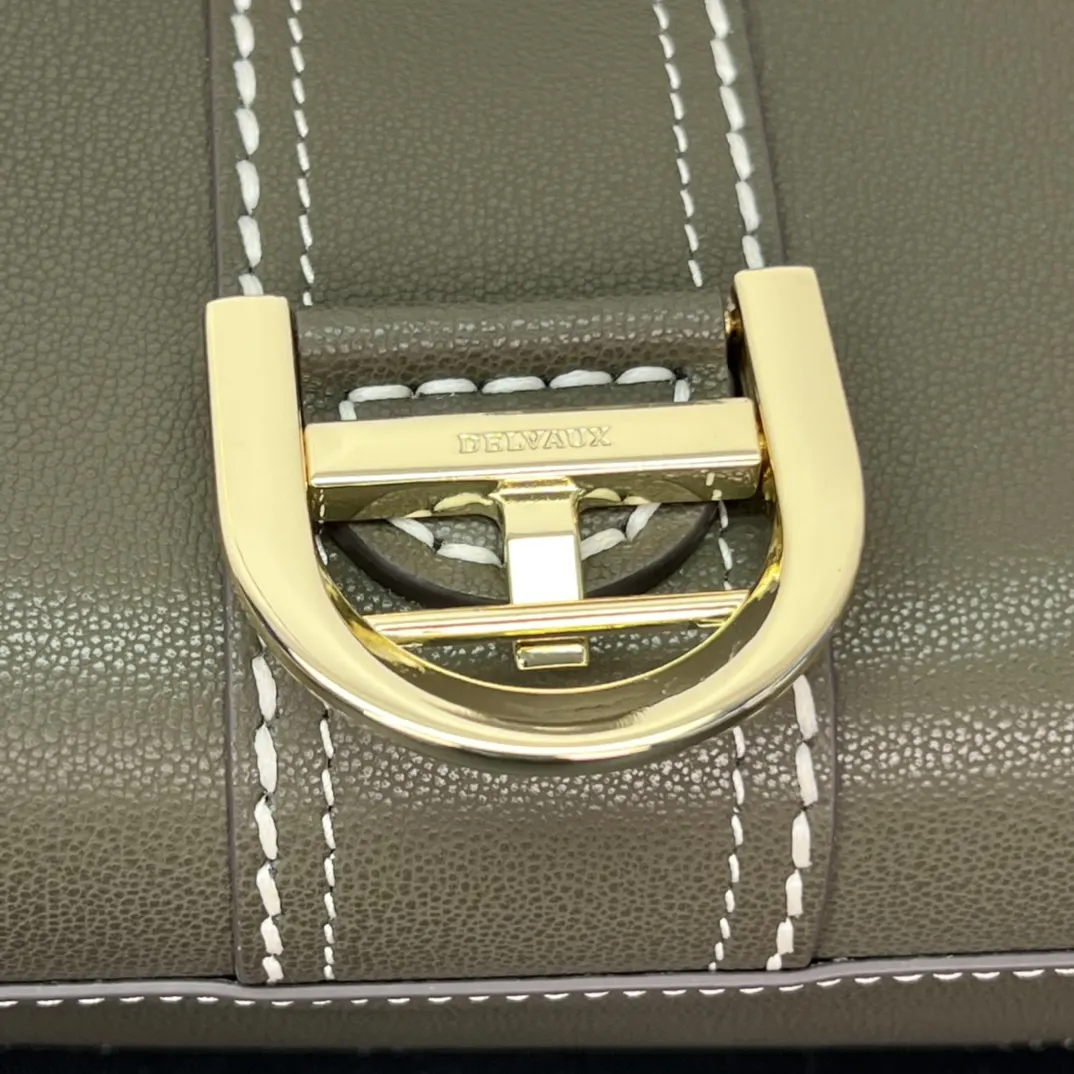 Delvaux 焦糖色 小牛皮 手提包 通勤手提款
