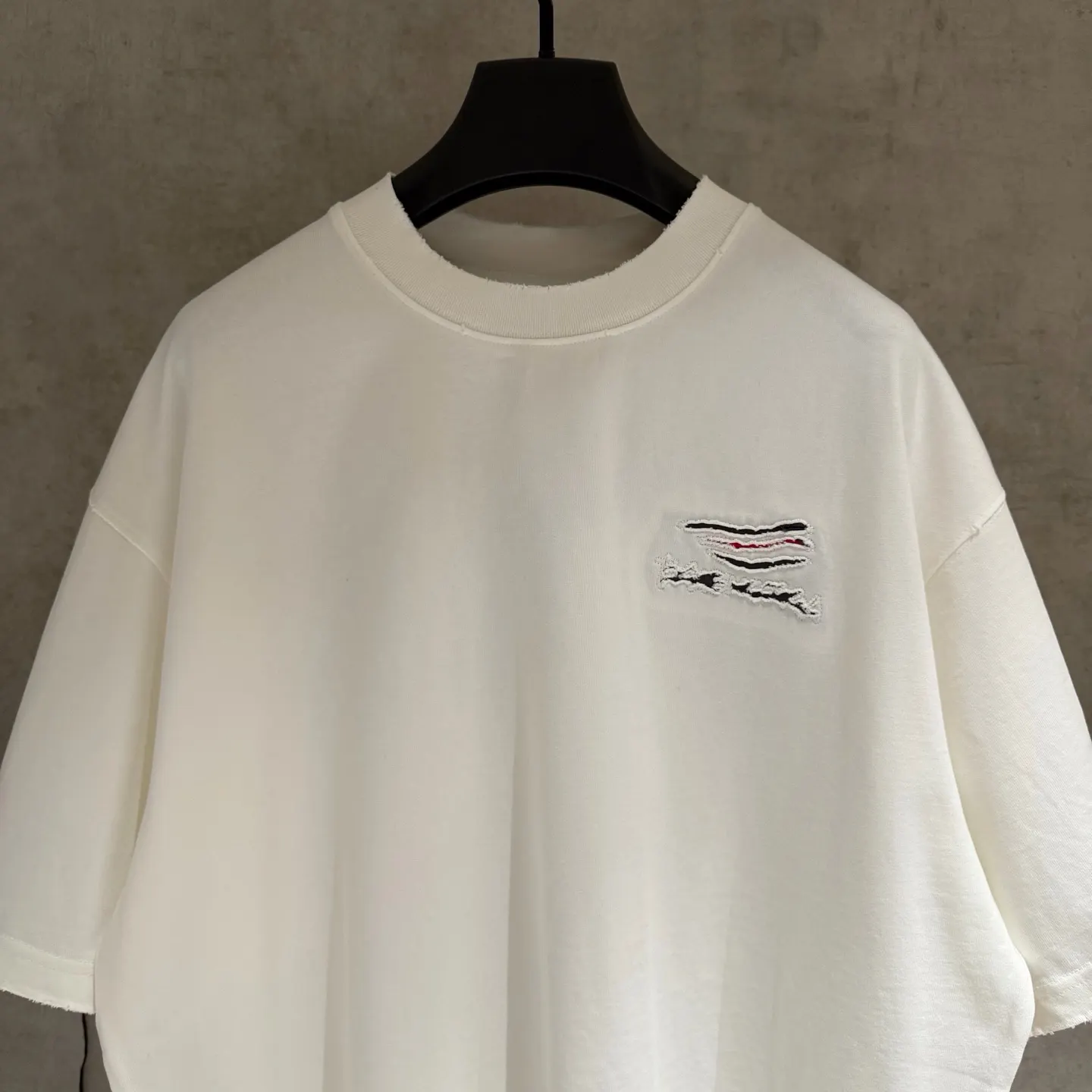 Balenciaga 25Ss Embroidery Cotton Short Sleeve T-Shirt Street