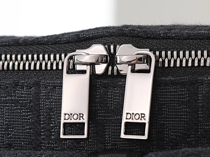 Black Organizer Pouch Travel Leather
