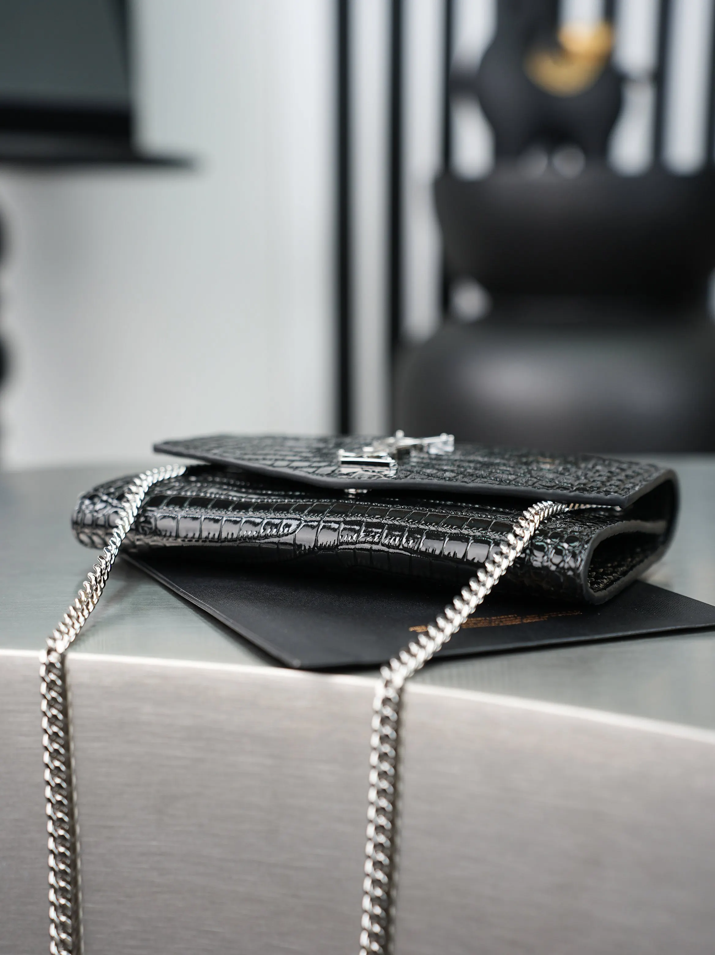 Black Chain Bag Leather