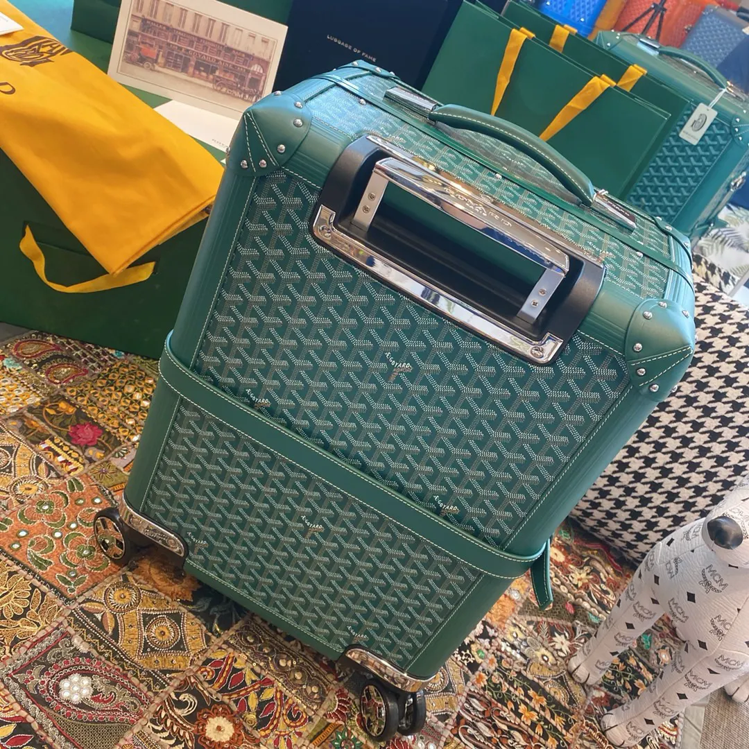 Goyard Black White Suitcase Travel Lightweight