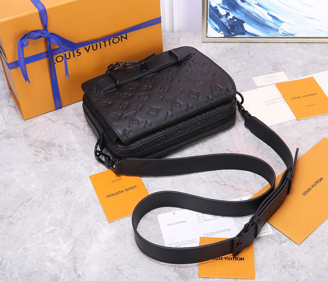 Black Chain Bag Canvas Leather