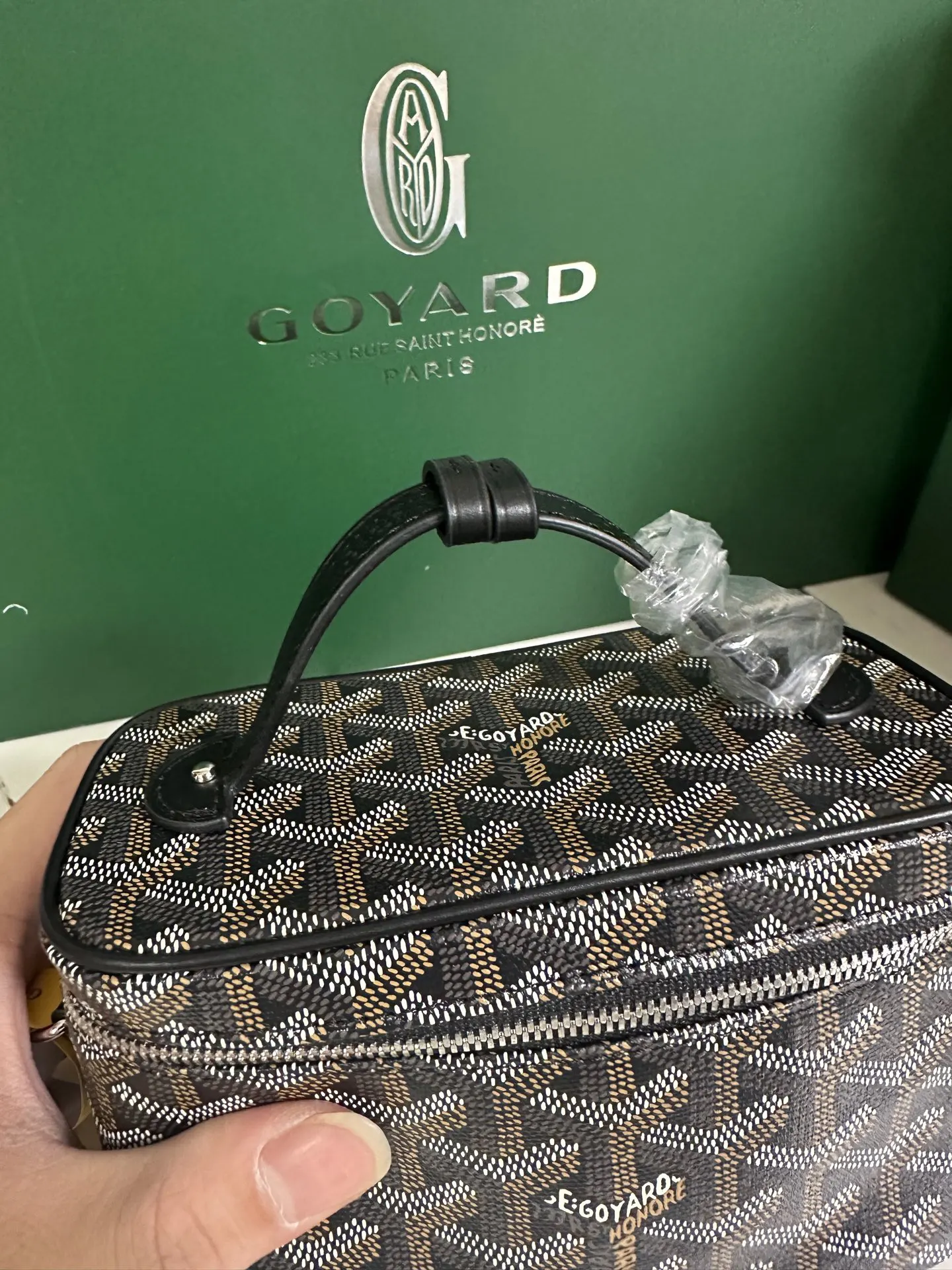 Goyard Yellow Cosmetic Pouch Leather